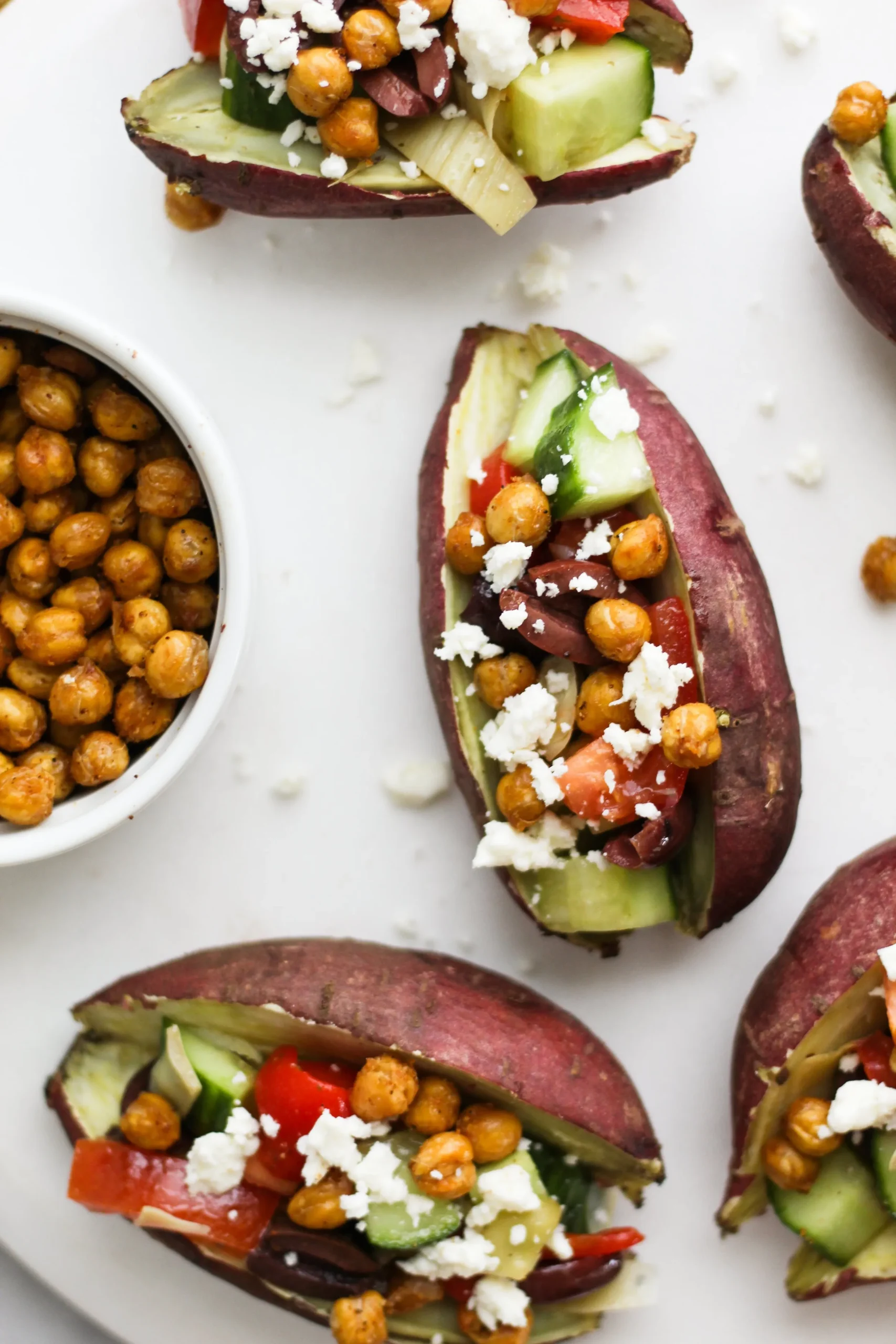 Mediterranean Stuffed Sweet Potatoes