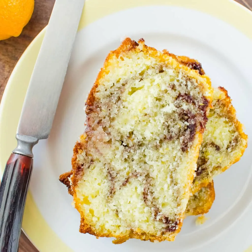 Meyer Lemon Blackberry Swirl Loaf