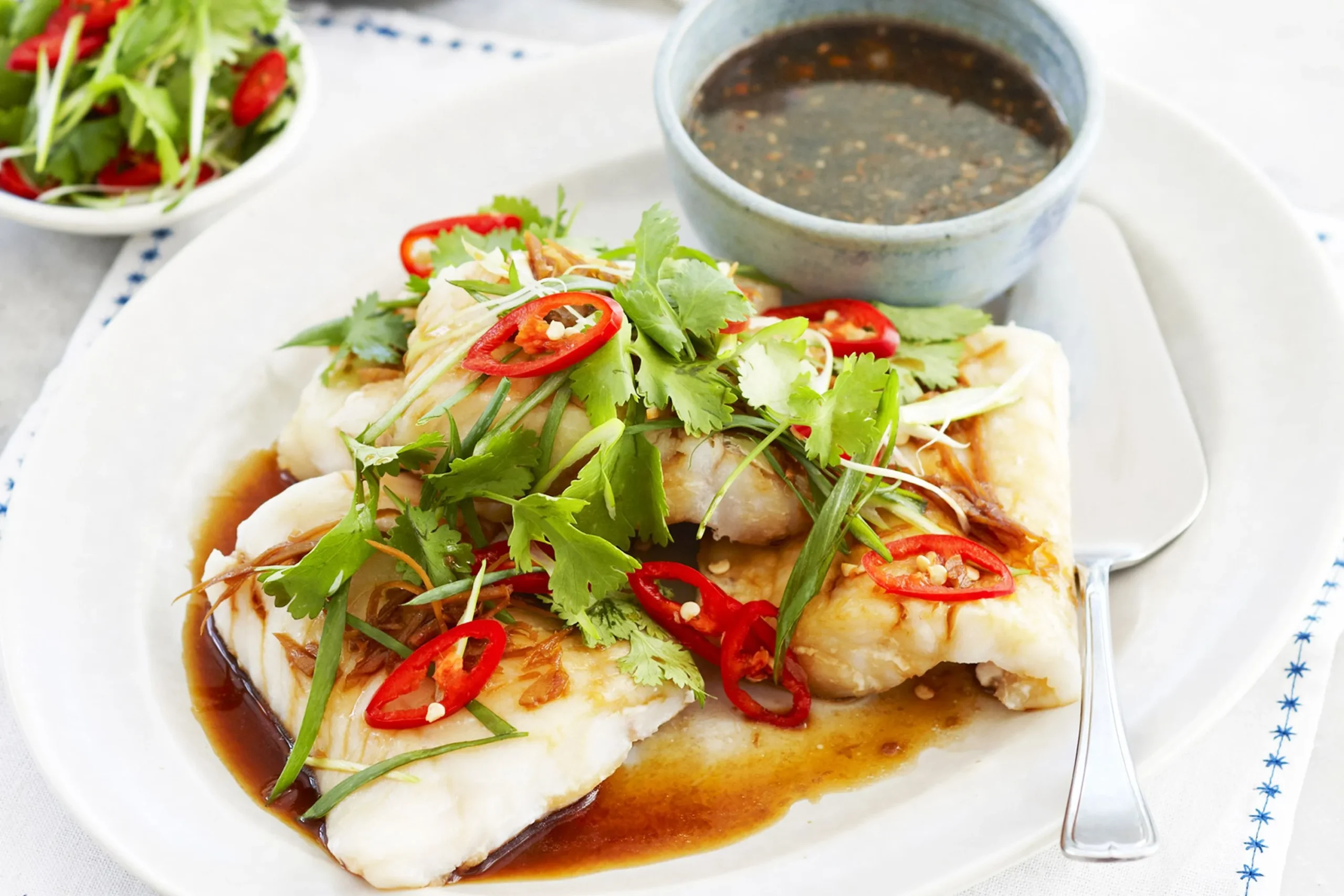 Microwave Steamed Fish with Ginger Sizzle