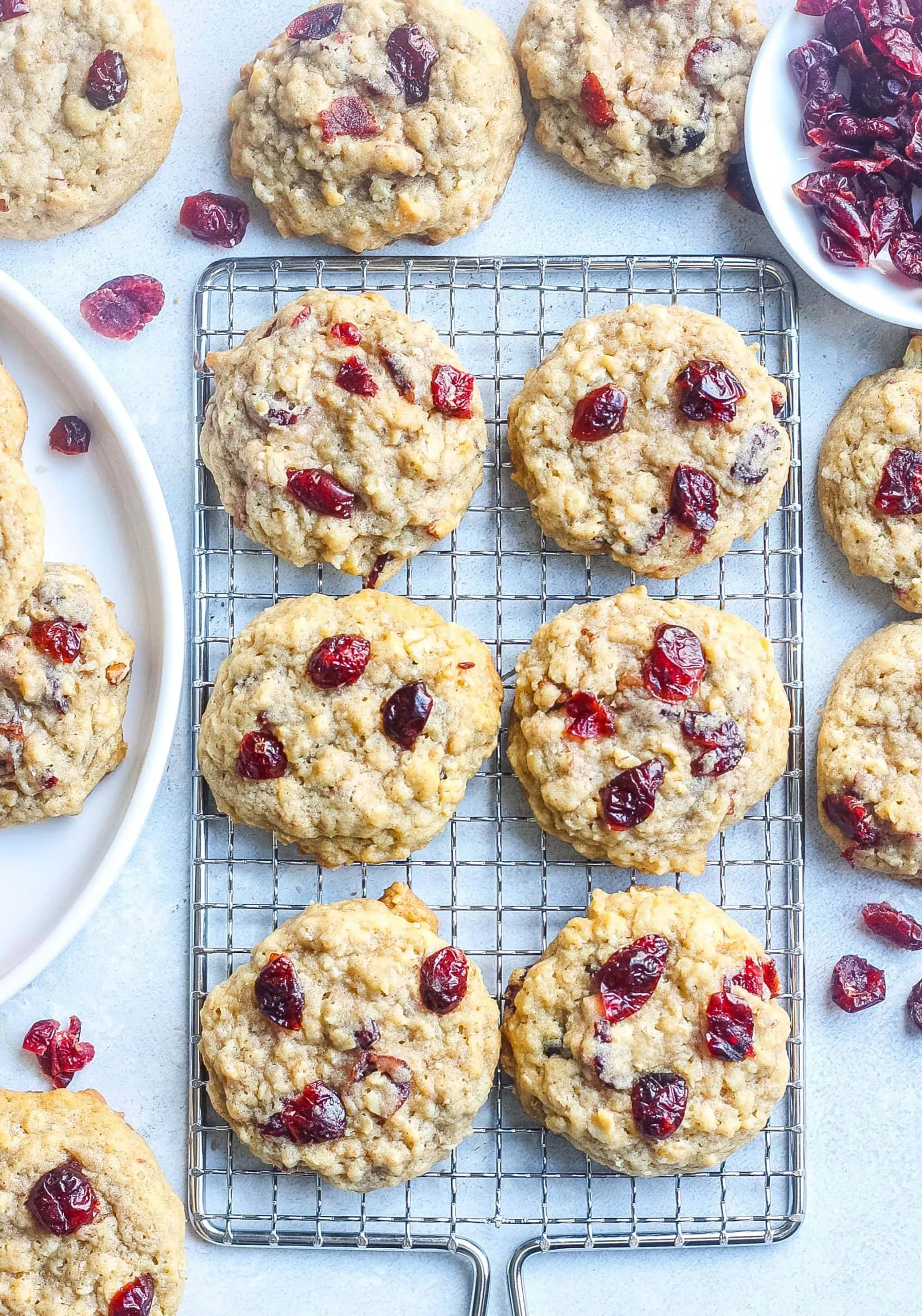 Mini Cranberry Oatmeal Cookies