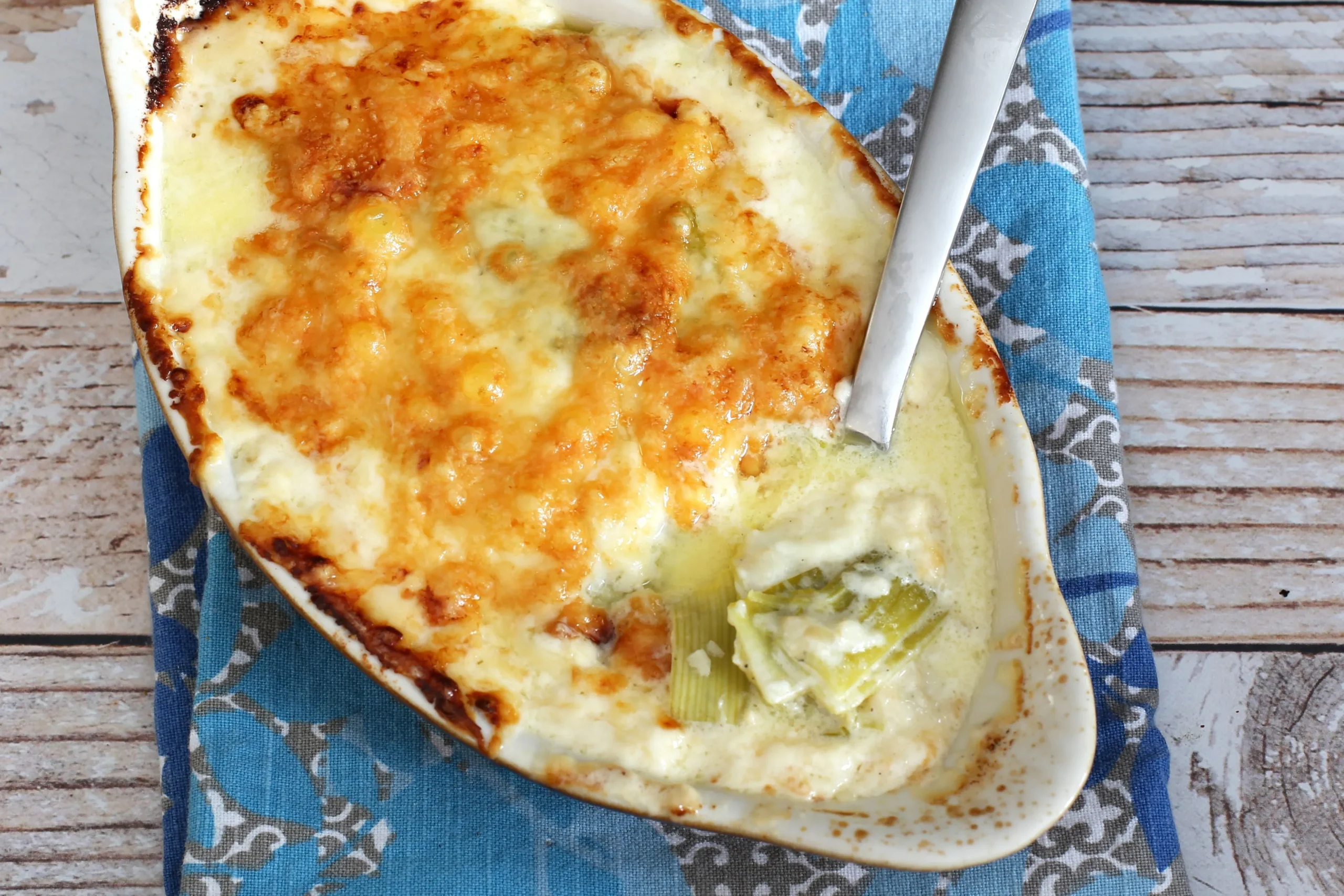 Mini Leek Gratins with Mustard and Cream