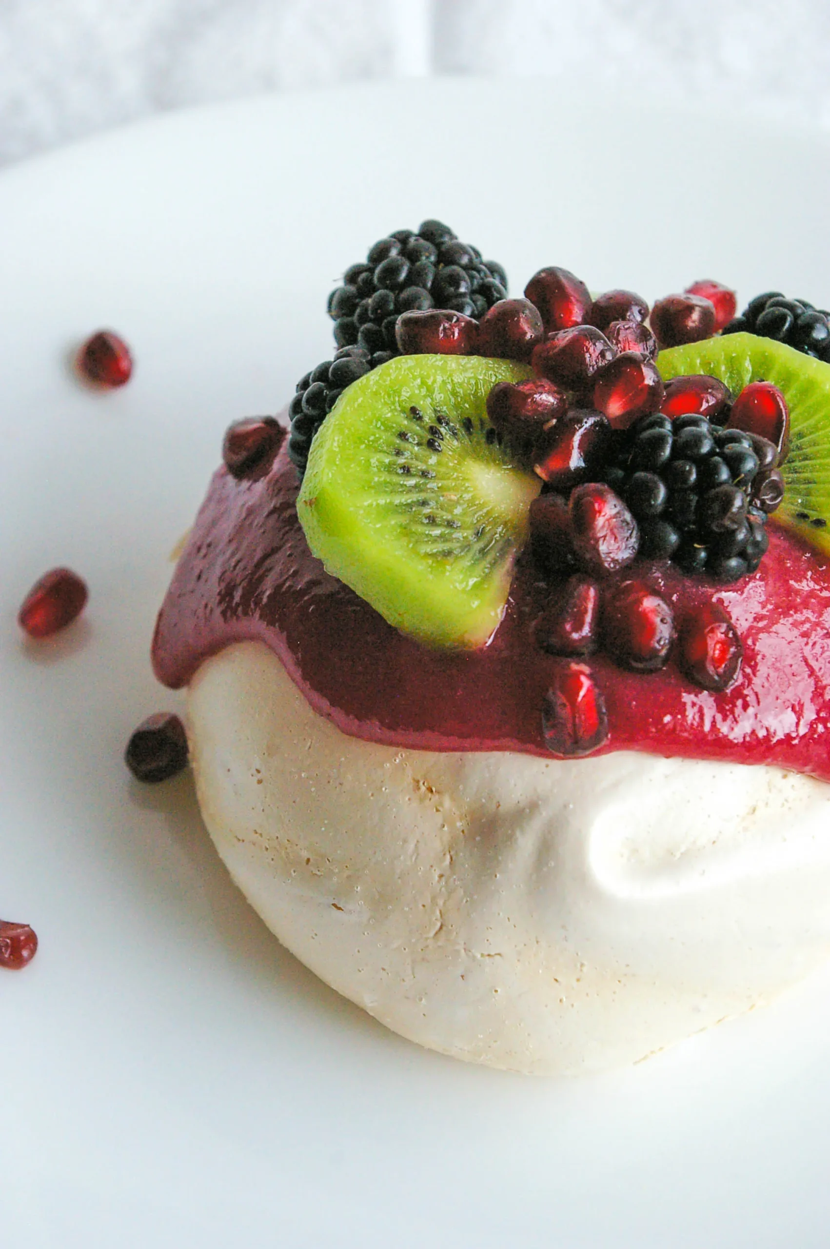 Mini Pavlovas with Cranberry Rosemary Curd