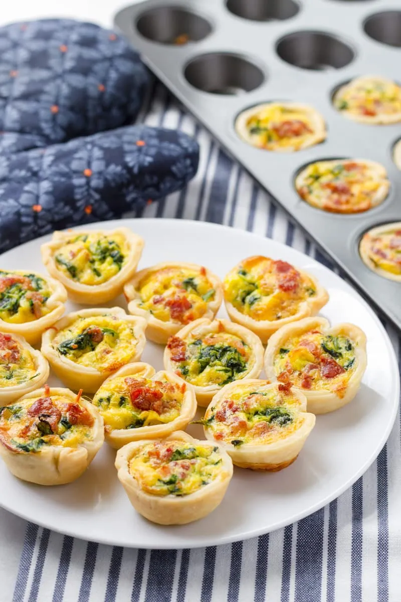 Mini Pepper Spinach Quiche
