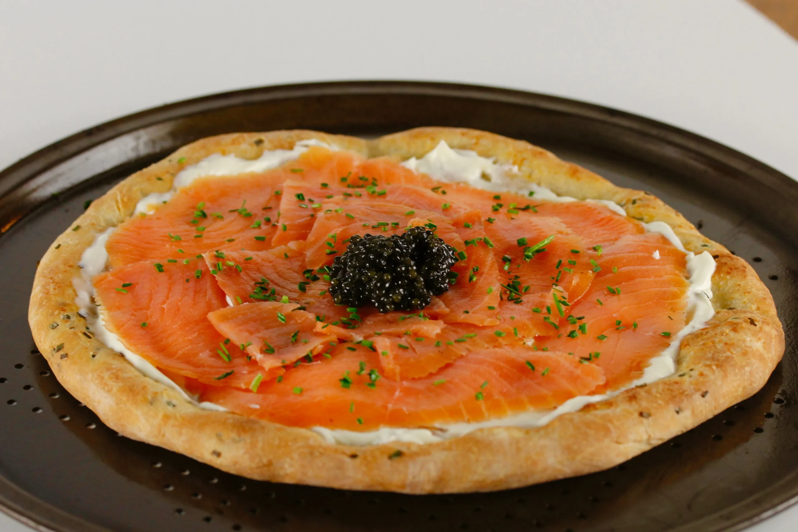 Mini Smoked Salmon Pizzas