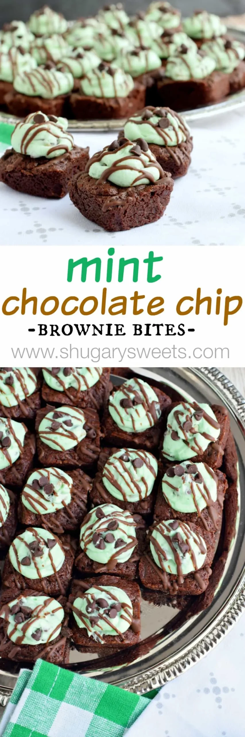 Mint Chocolate Brownie Bites