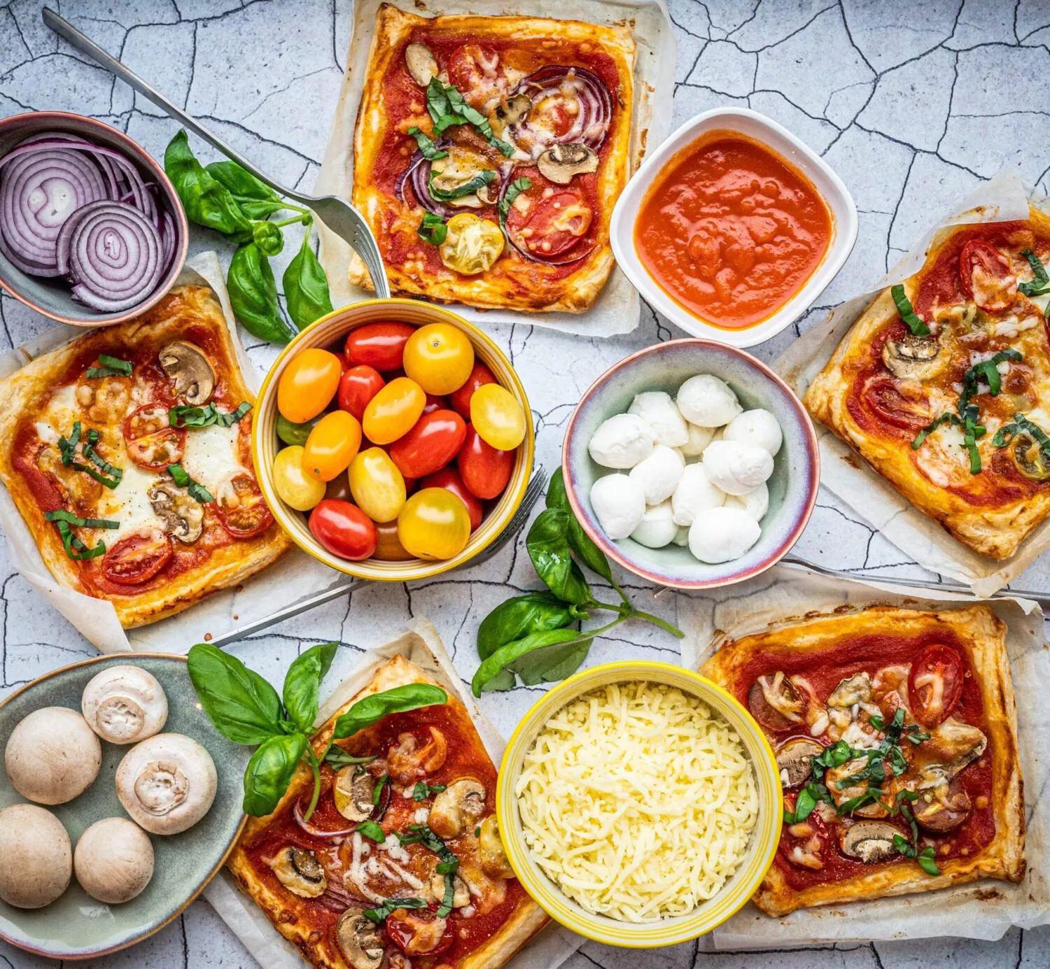 Mix Match Mini Pizzas
