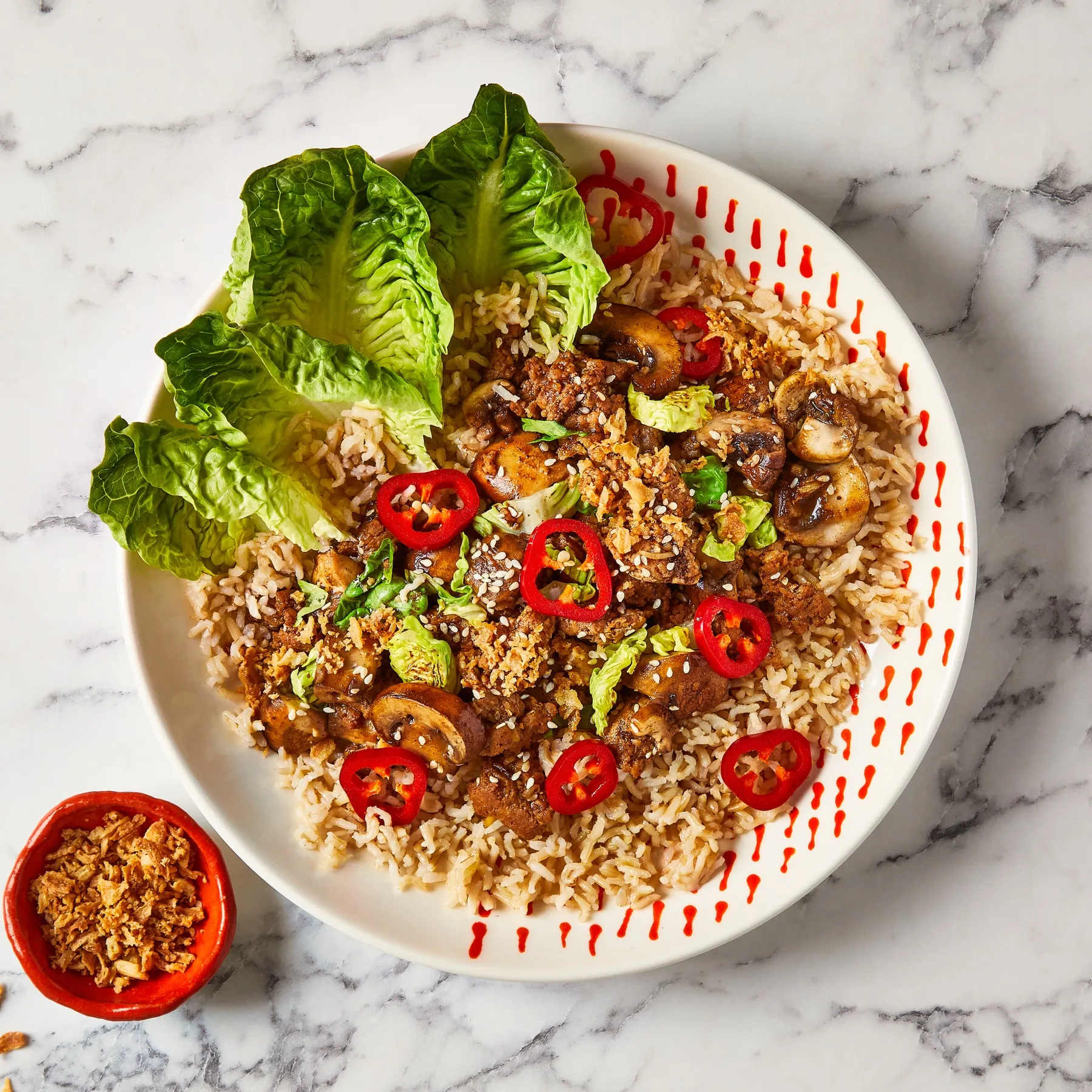 Mushroom Rice Bowl with Pork Belly
