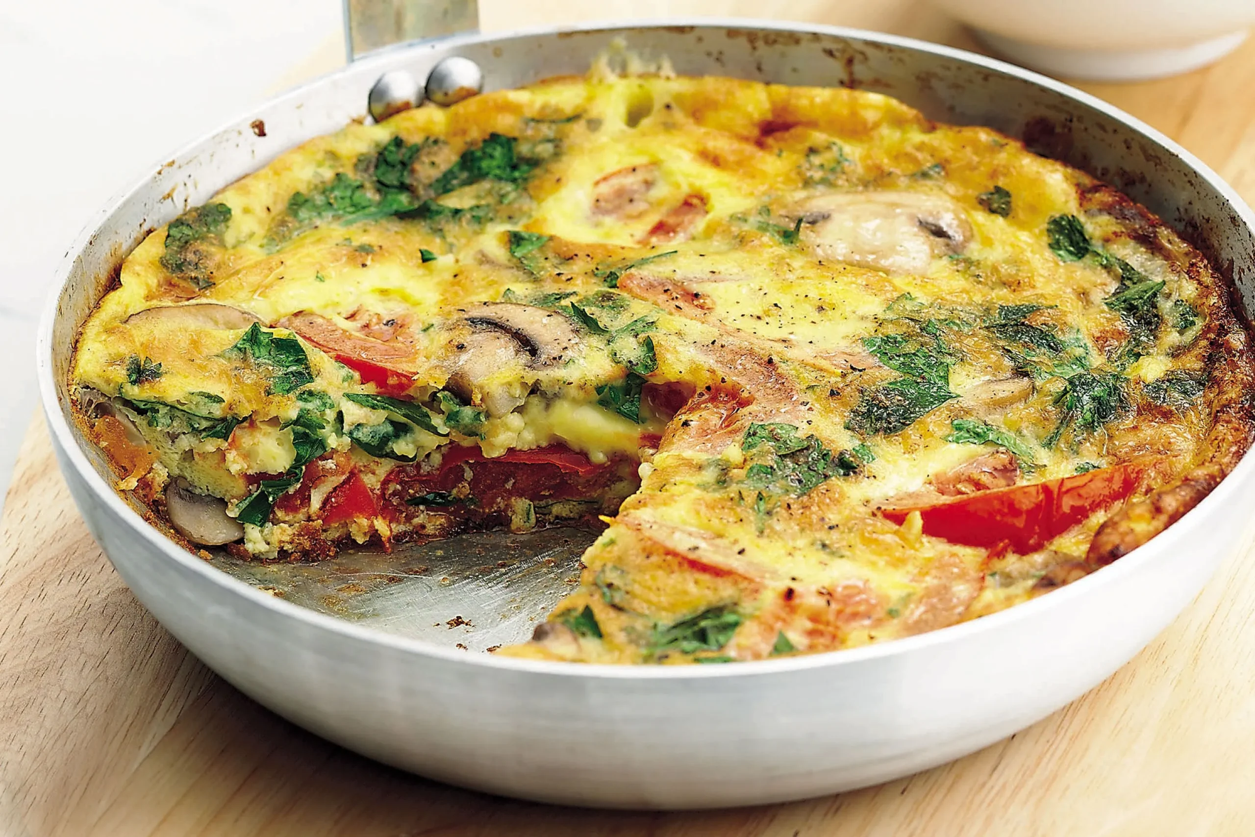 Mushroom Tomato Basil Frittata