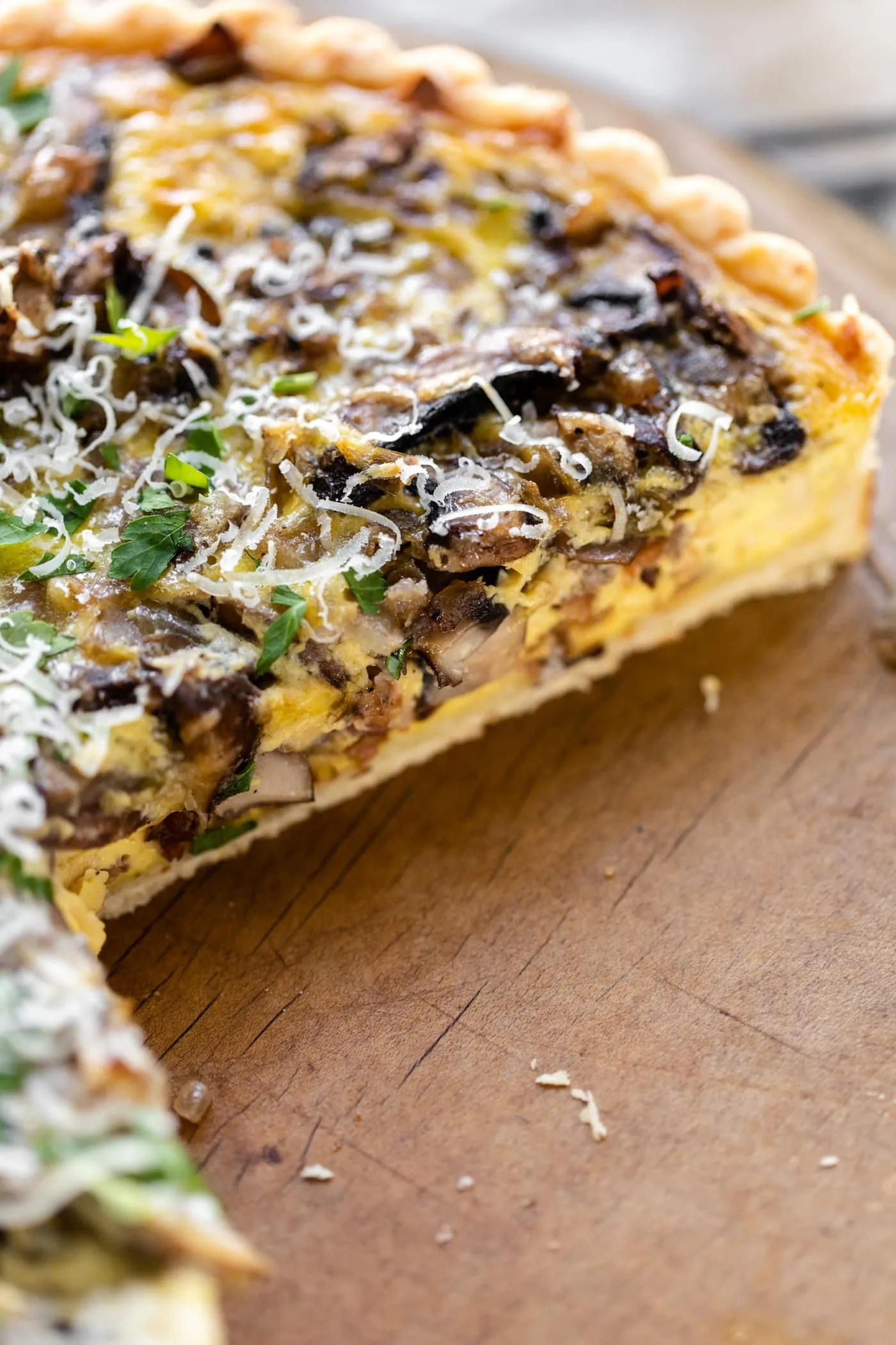 Mushroom and Bacon Breakfast Quiche
