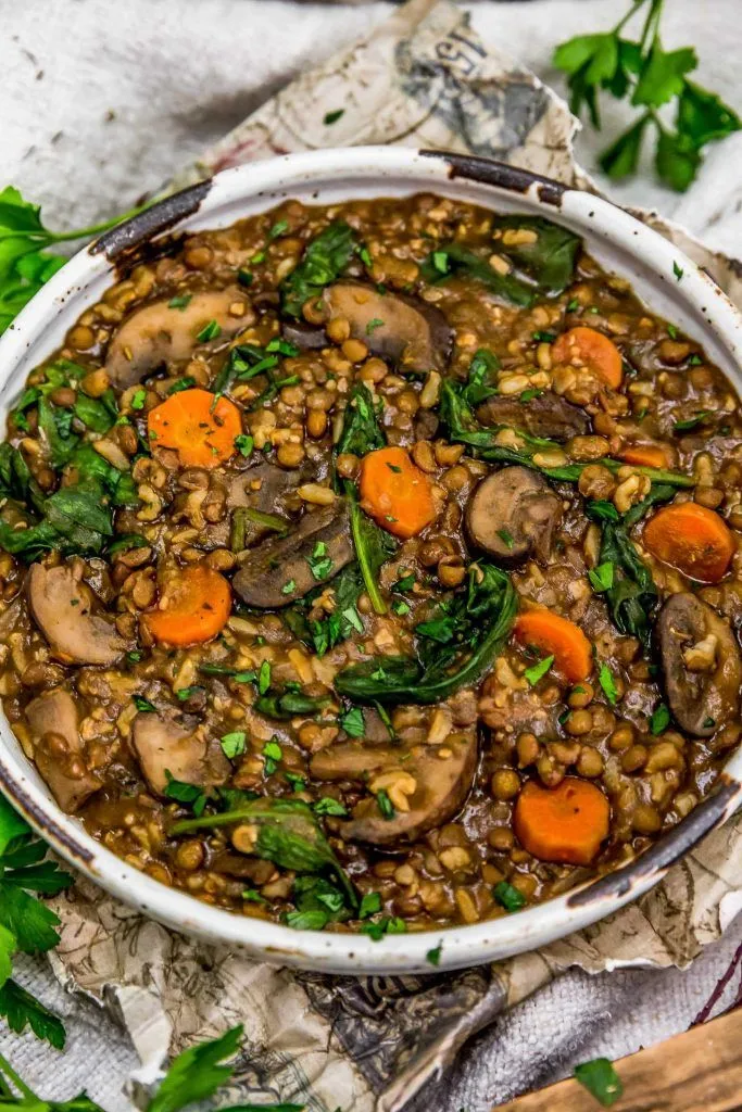 Mushroom and Lentil Casserole