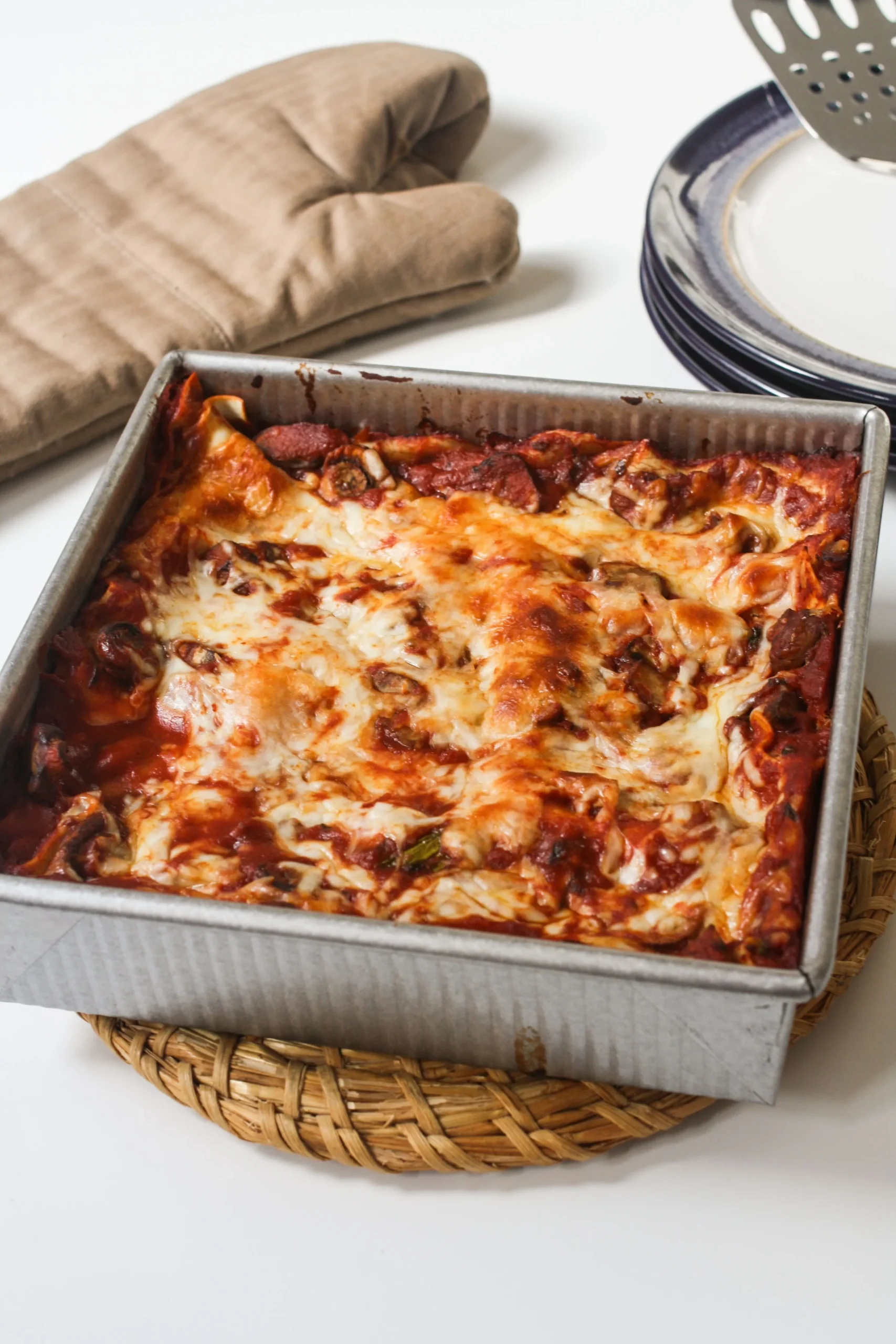 Mushroom and Yellow Pepper Lasagna