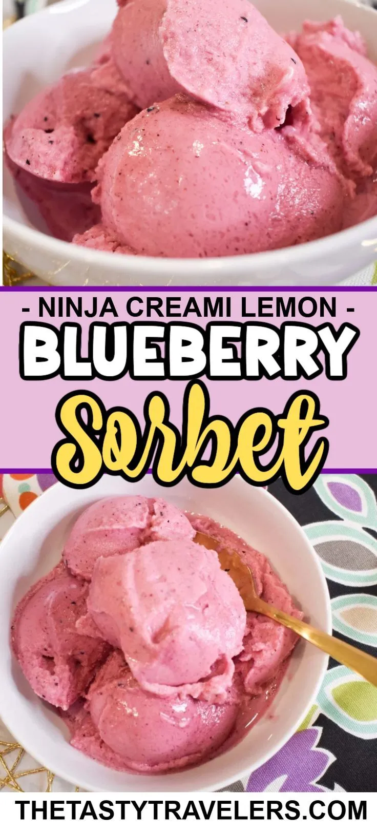 Ninja Creami Creamy Blueberry Lemon Sorbet
