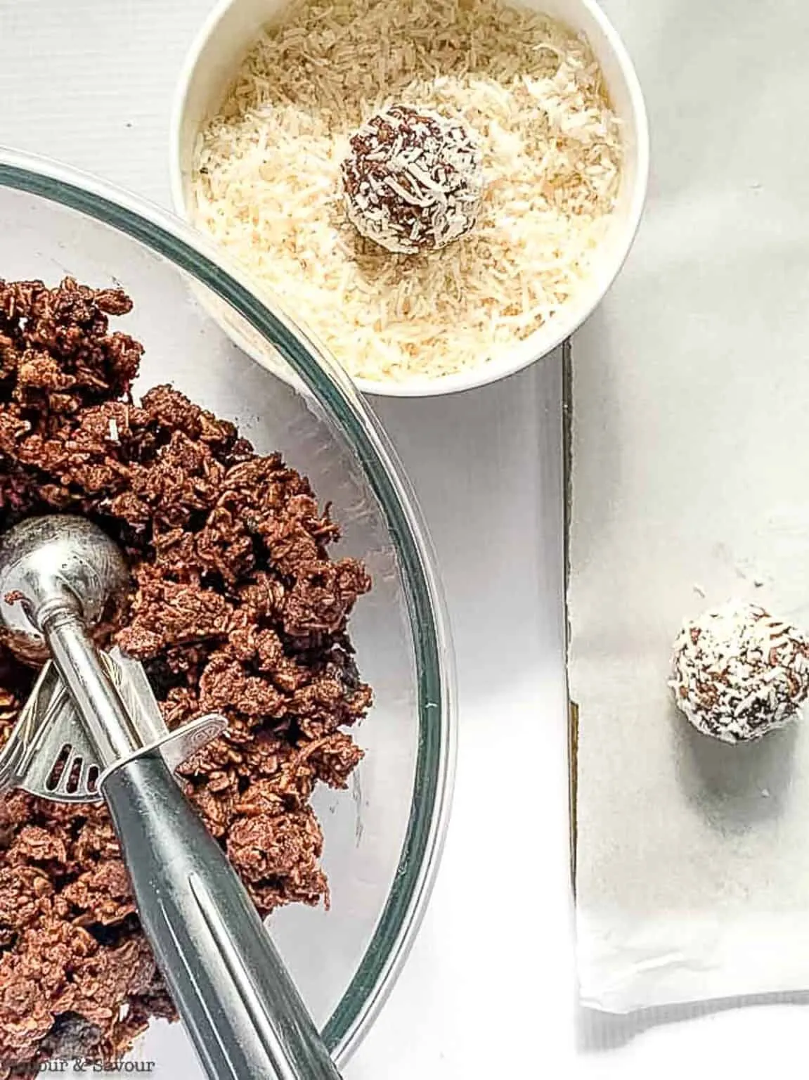 No Bake Almond Snowballs