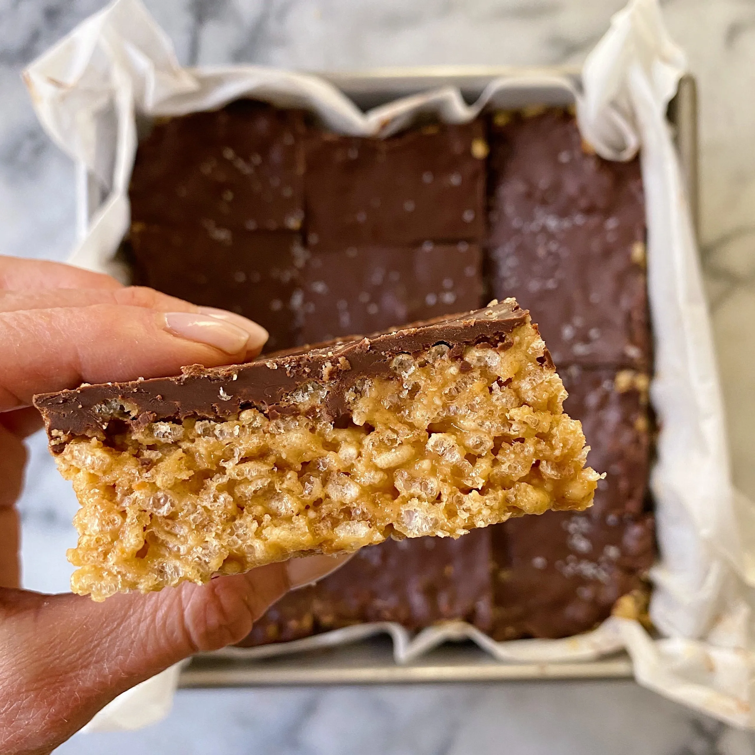 No Bake Chocolate PB Bars