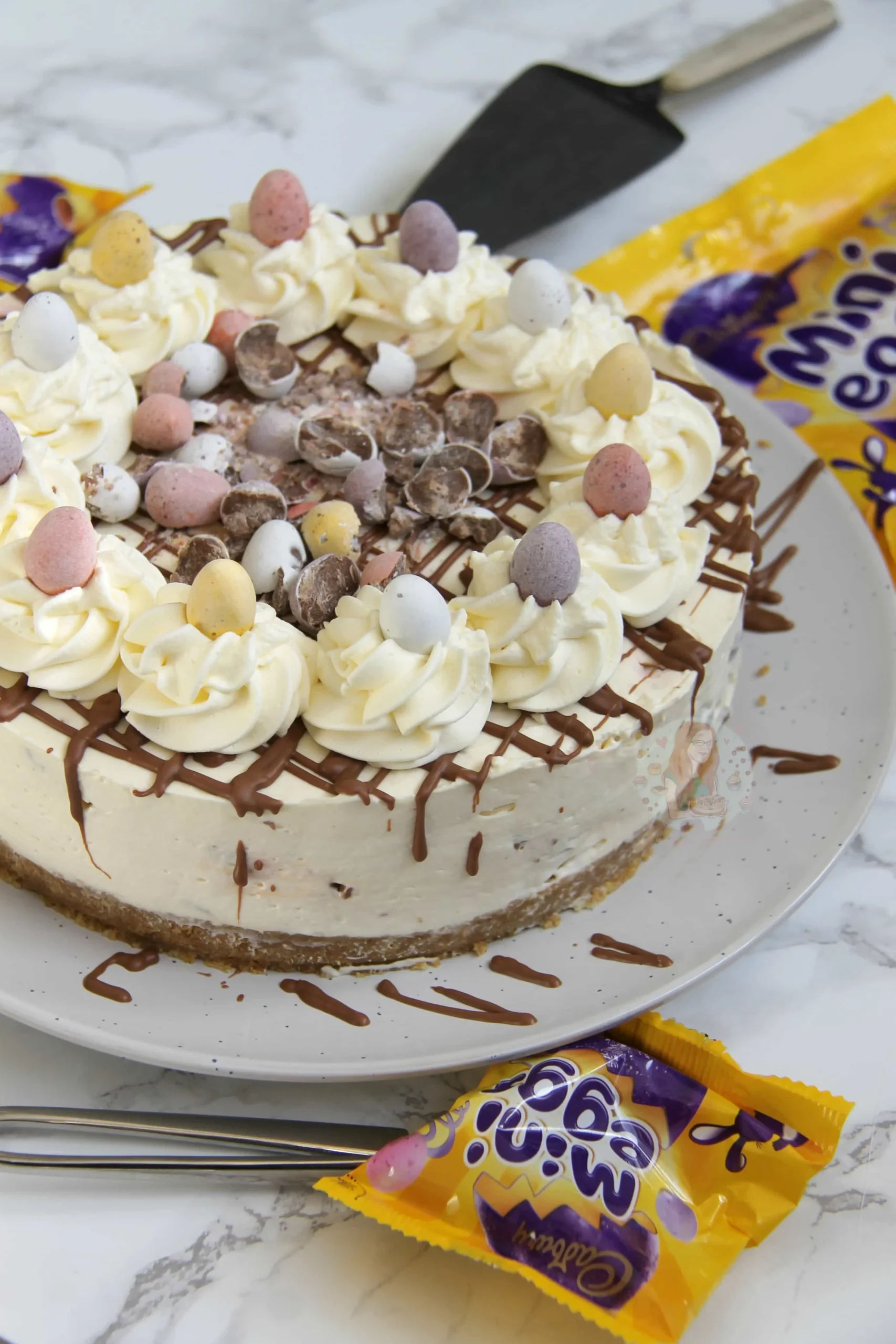 No Bake Mini Creme Egg Cheesecake