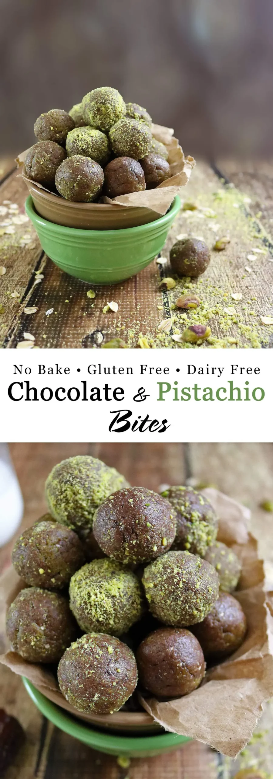 No Bake Pistachio Chocolate Bites