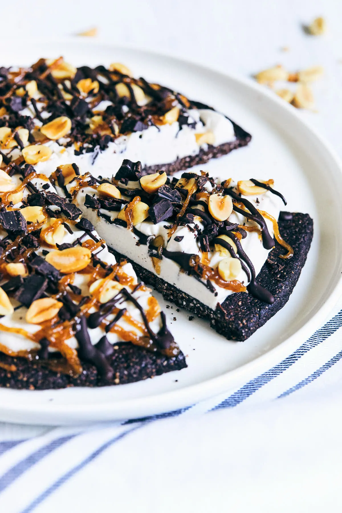 No Bake Triple Chocolate Ice Cream Pizza
