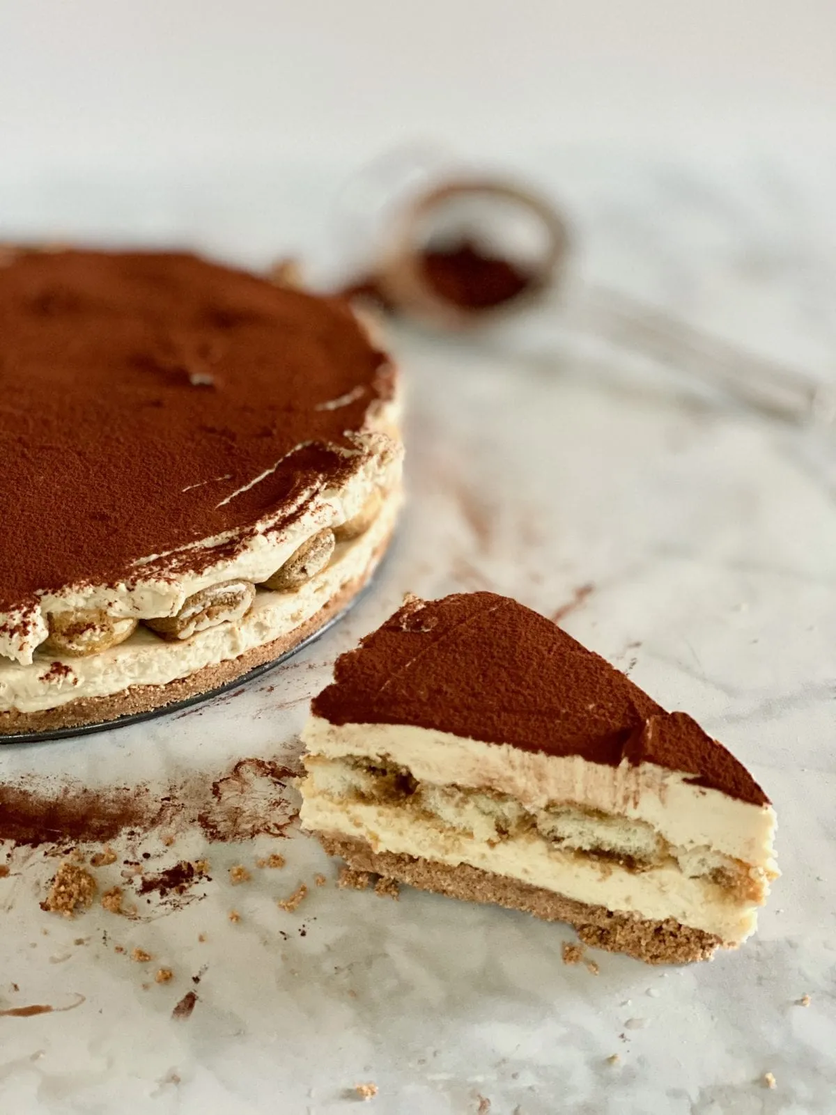 No Bake White Chocolate Tiramisu Cheesecake