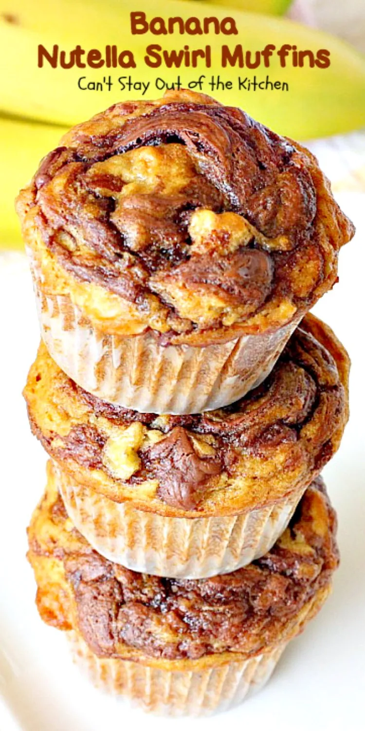 Nutella Banana Swirl Muffins