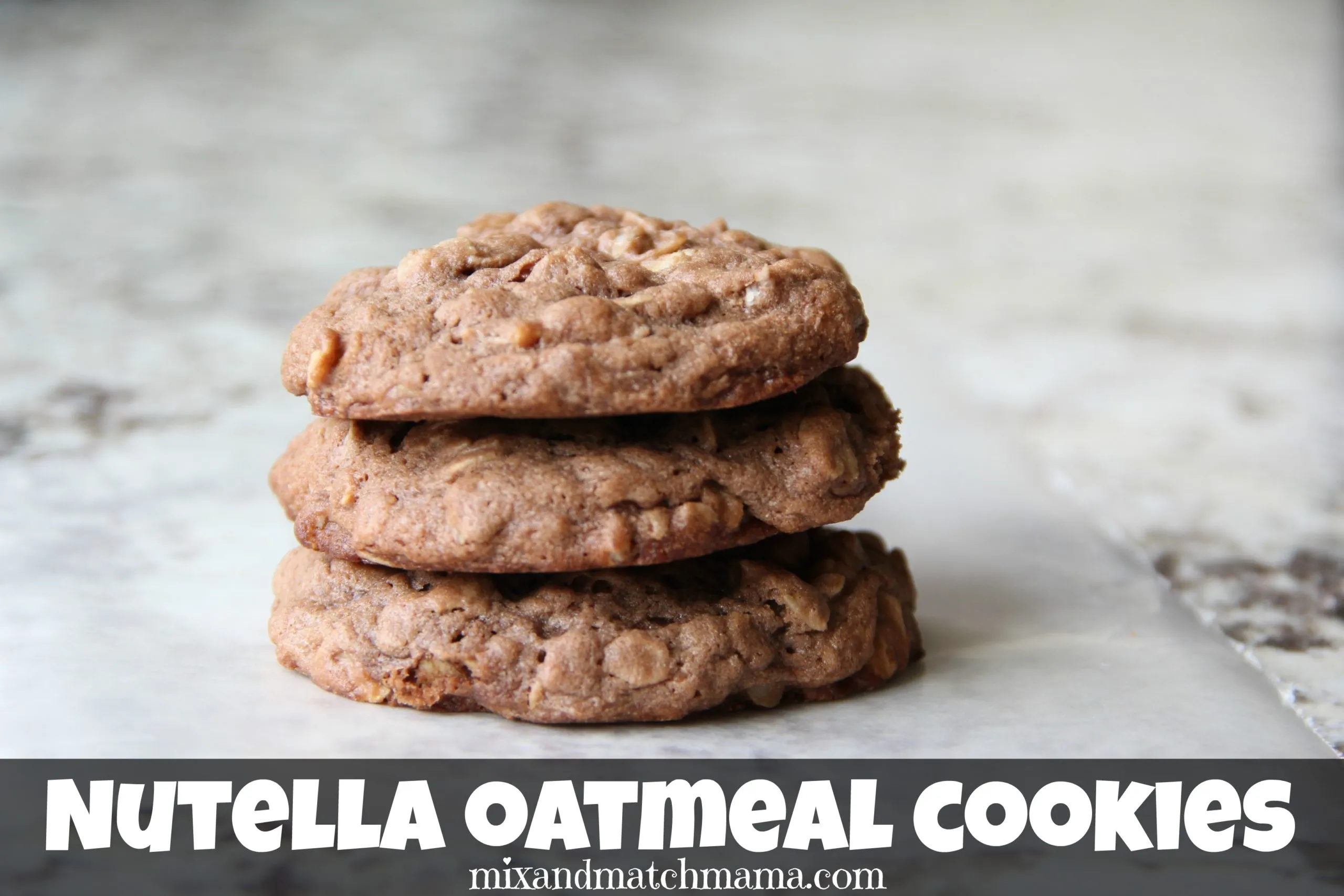 Nutella Oat Breakfast Cookies