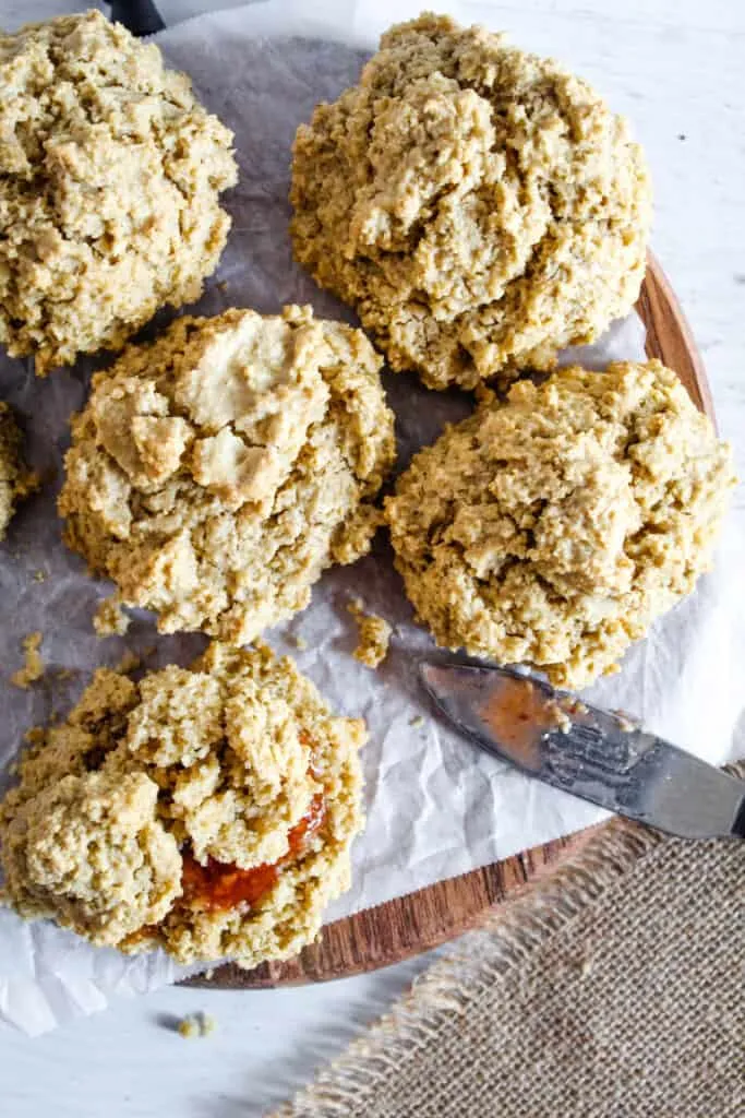 Oat and Coconut Flour Biscuits Vegan Gluten Free