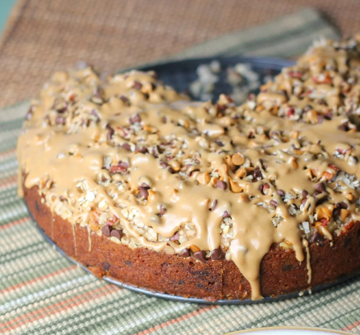 Oatmeal Cake with Peanut Butter Icing