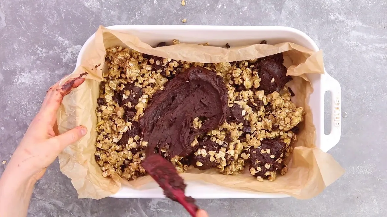 Oatmeal Chocolate Chunk Cookie Peanut Butter Swirled Brownies