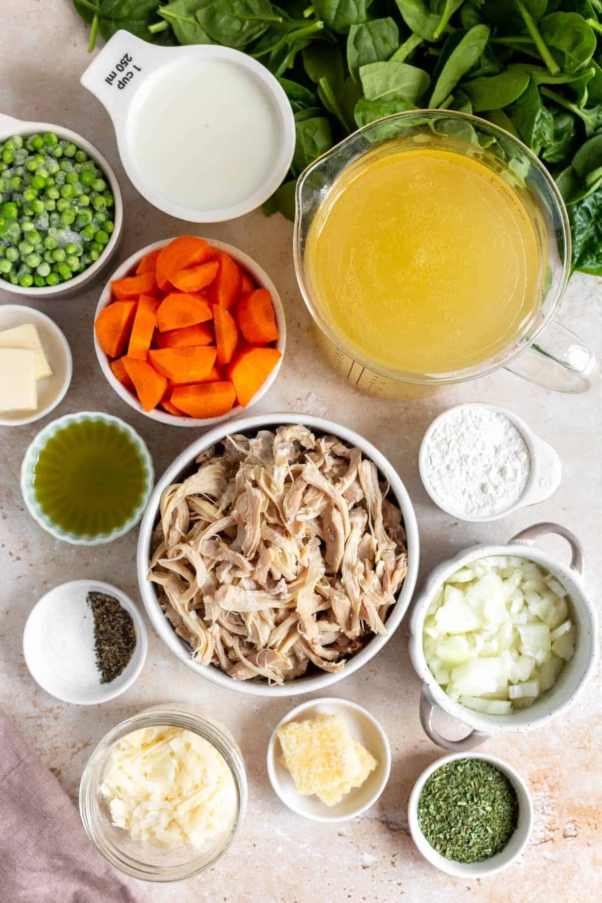 One Pot Crustless Chicken Pot Pie