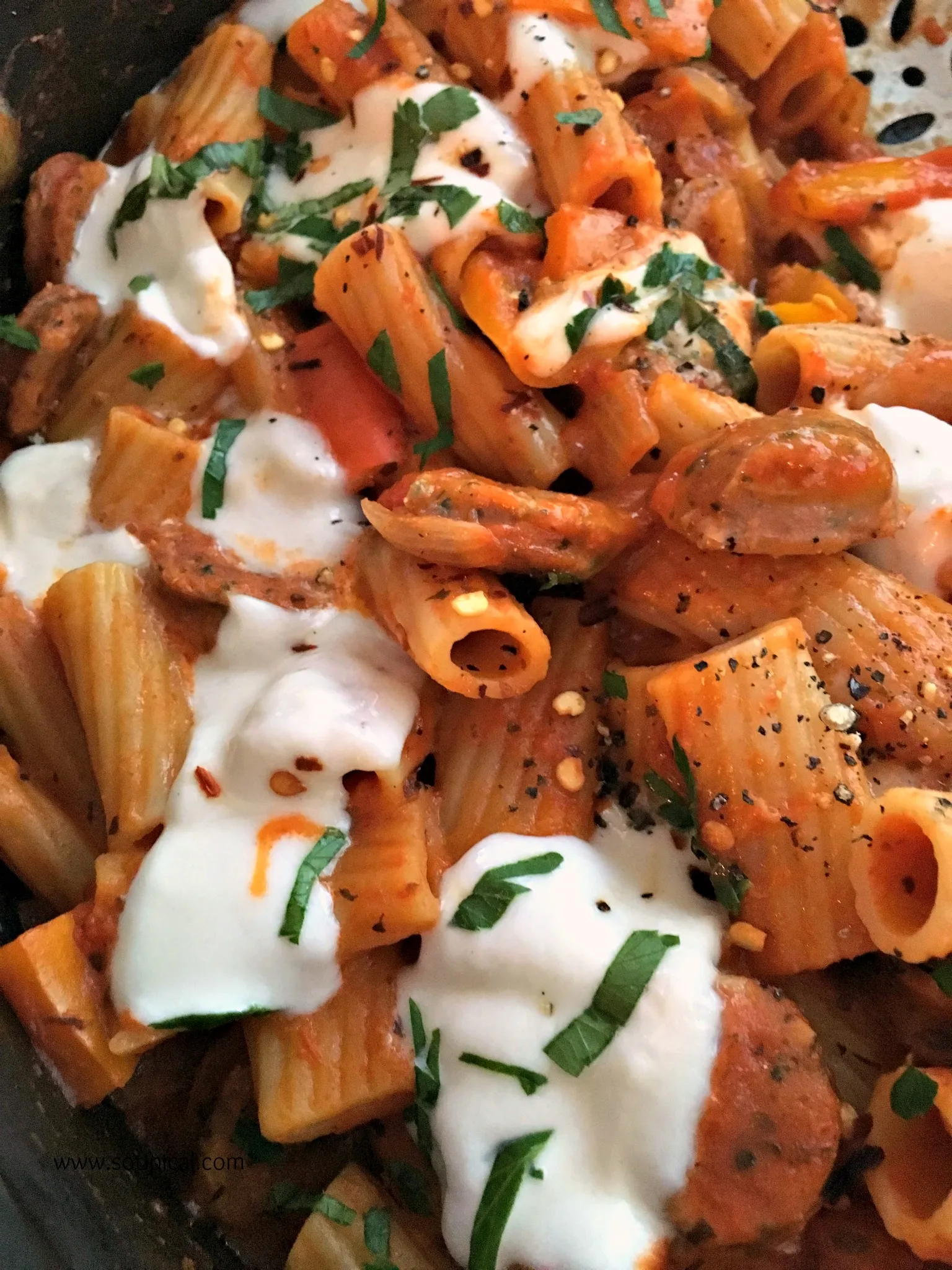 One Pot Sausage and Peppers Pasta