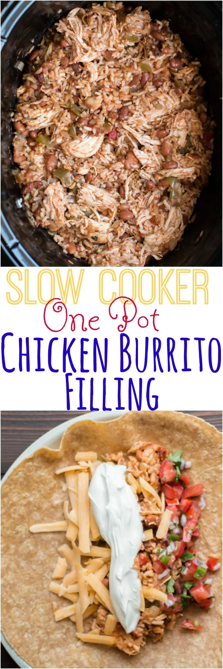 One Pot Slow Cooker Burrito