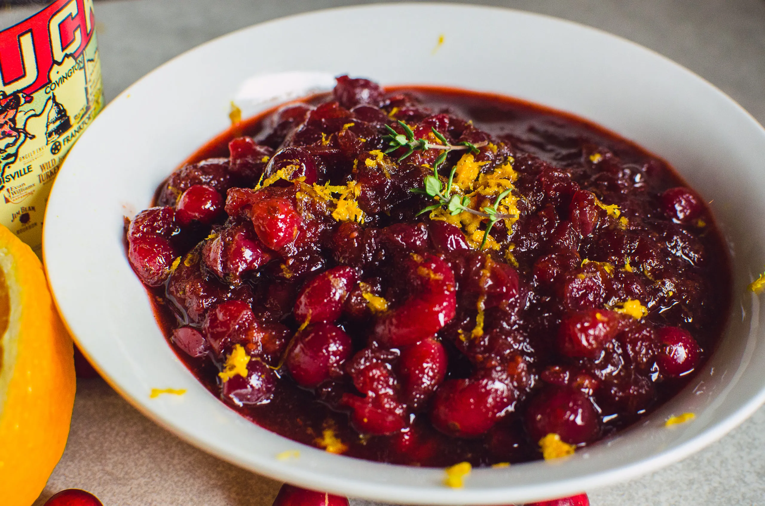 Orange Bourbon Cranberry Sauce