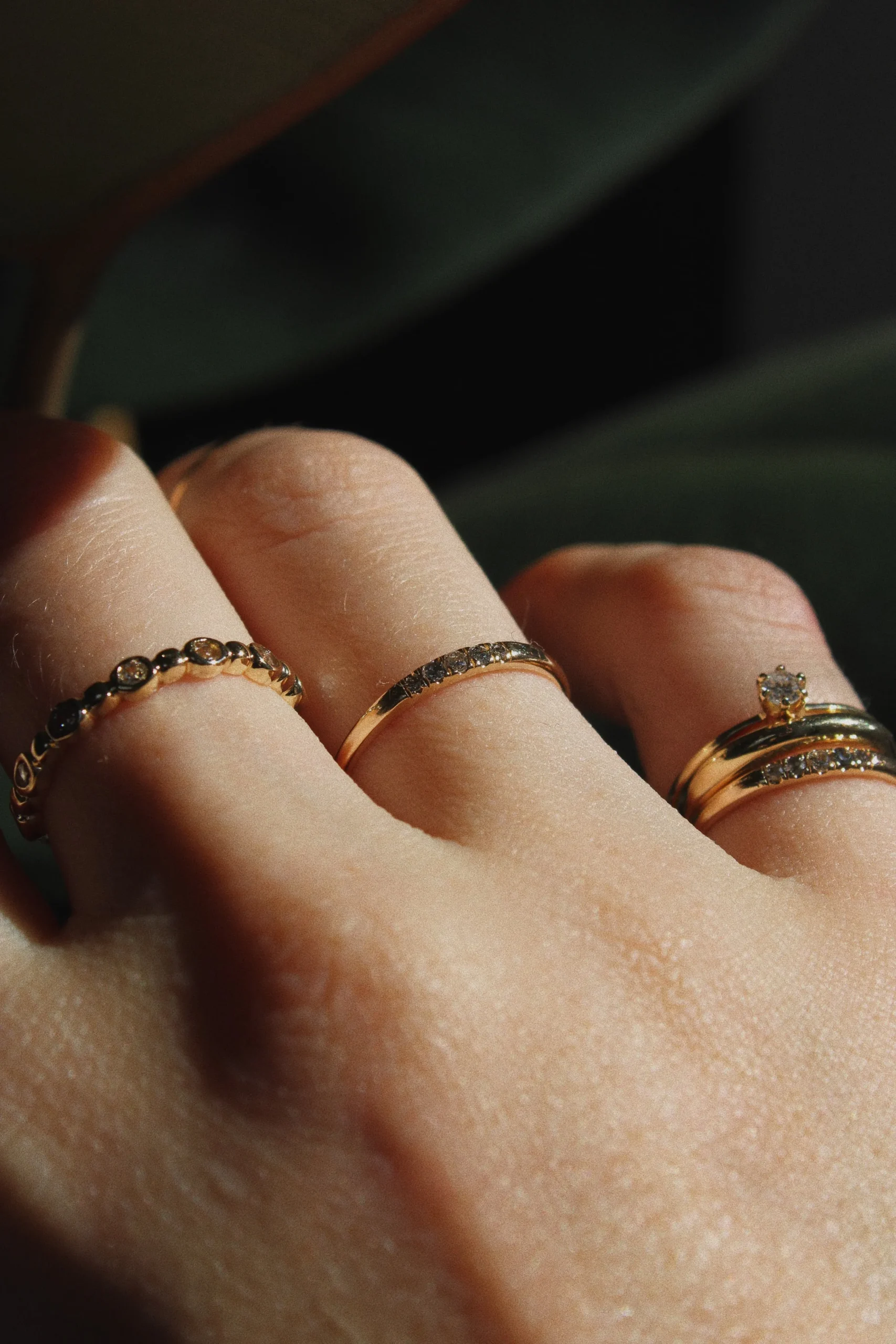 Orange Crescent Ring by Janie Caruthers