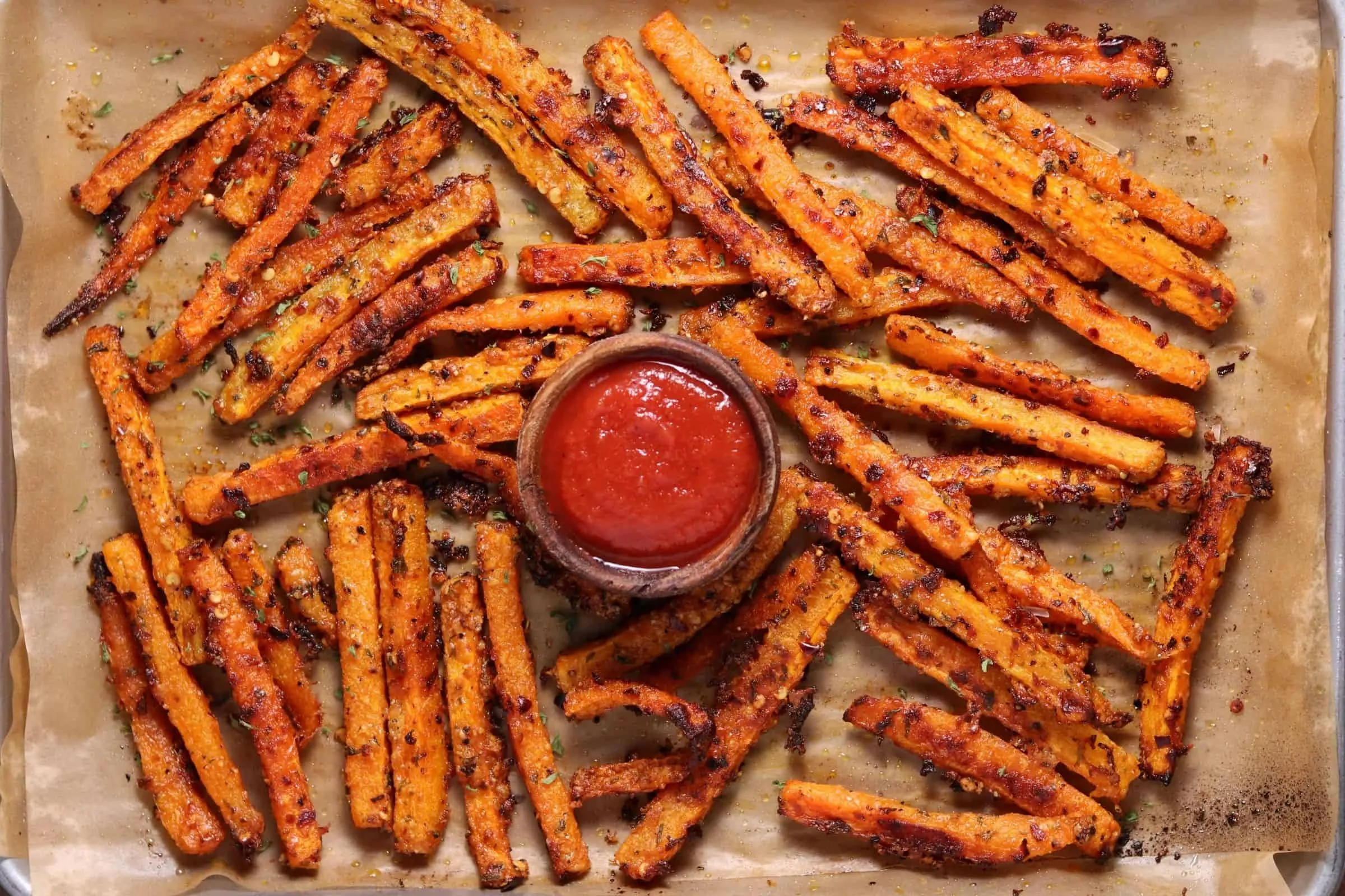 Oven Baked Carrot Sticks