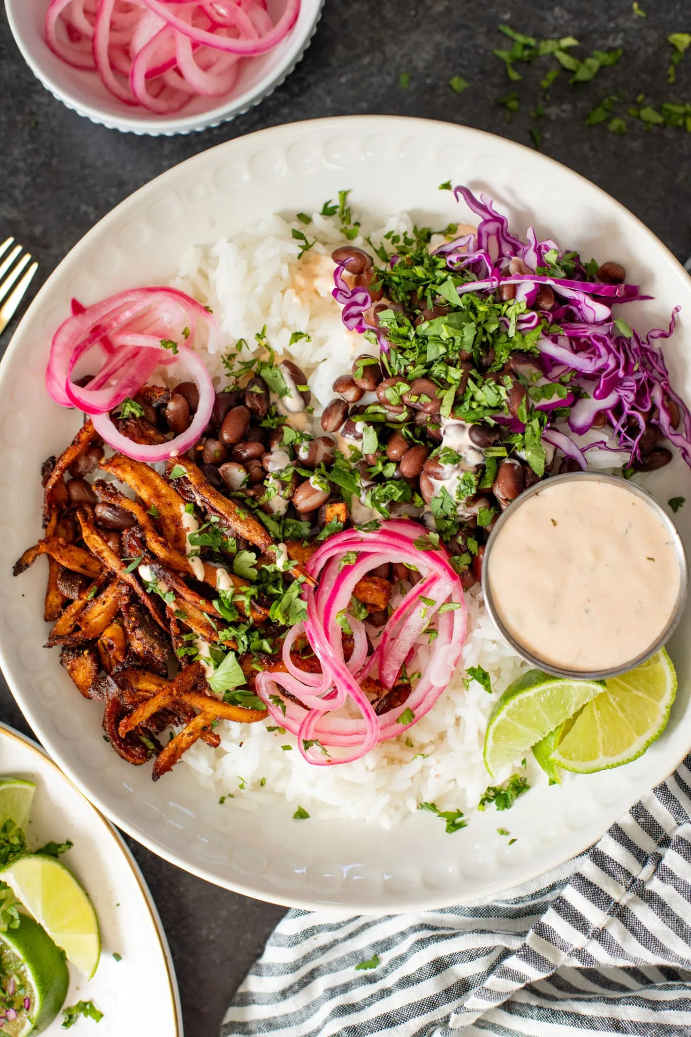 Oyster Mushroom Burrito Bowls