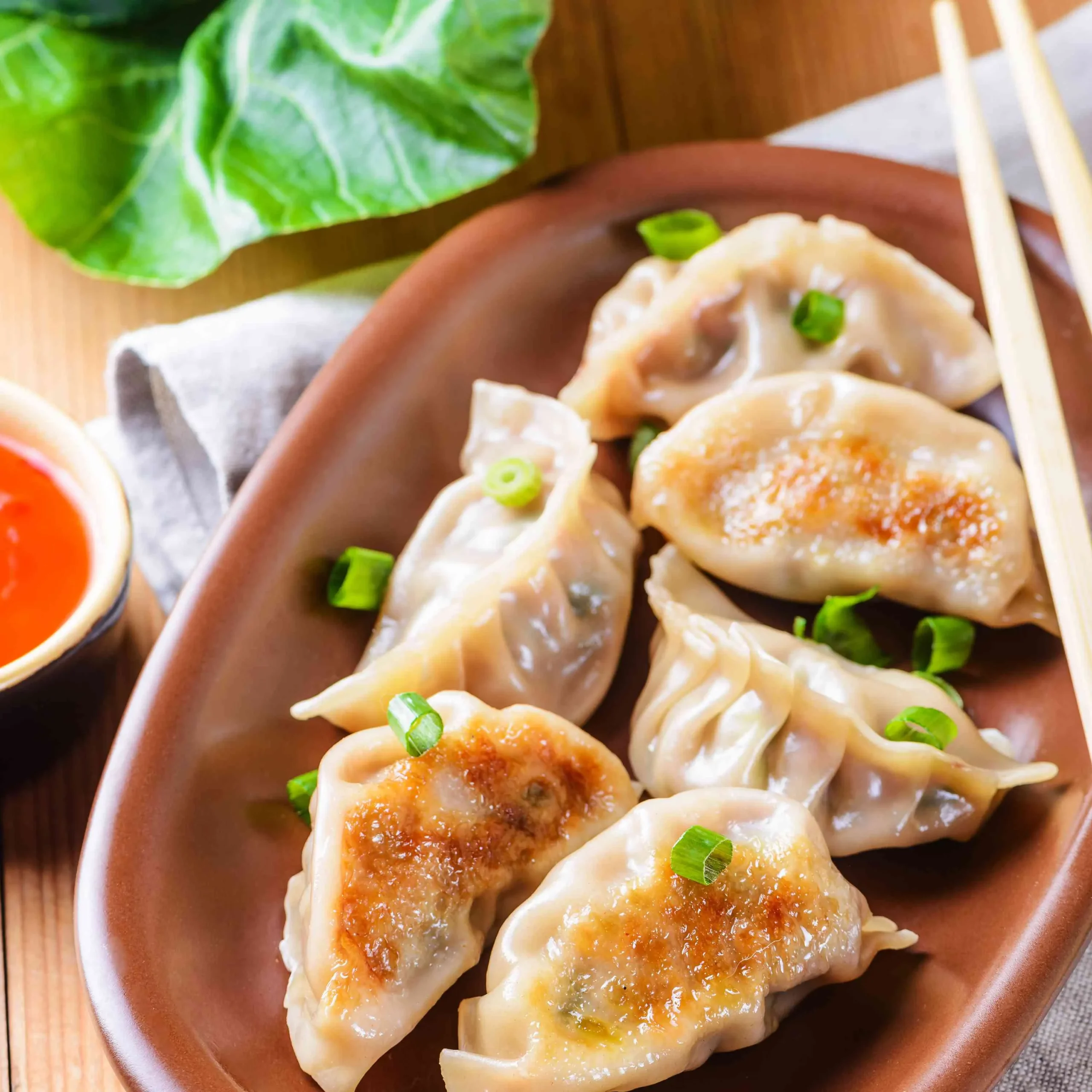 Pan Fried Dumplings with Shrimp and Pork
