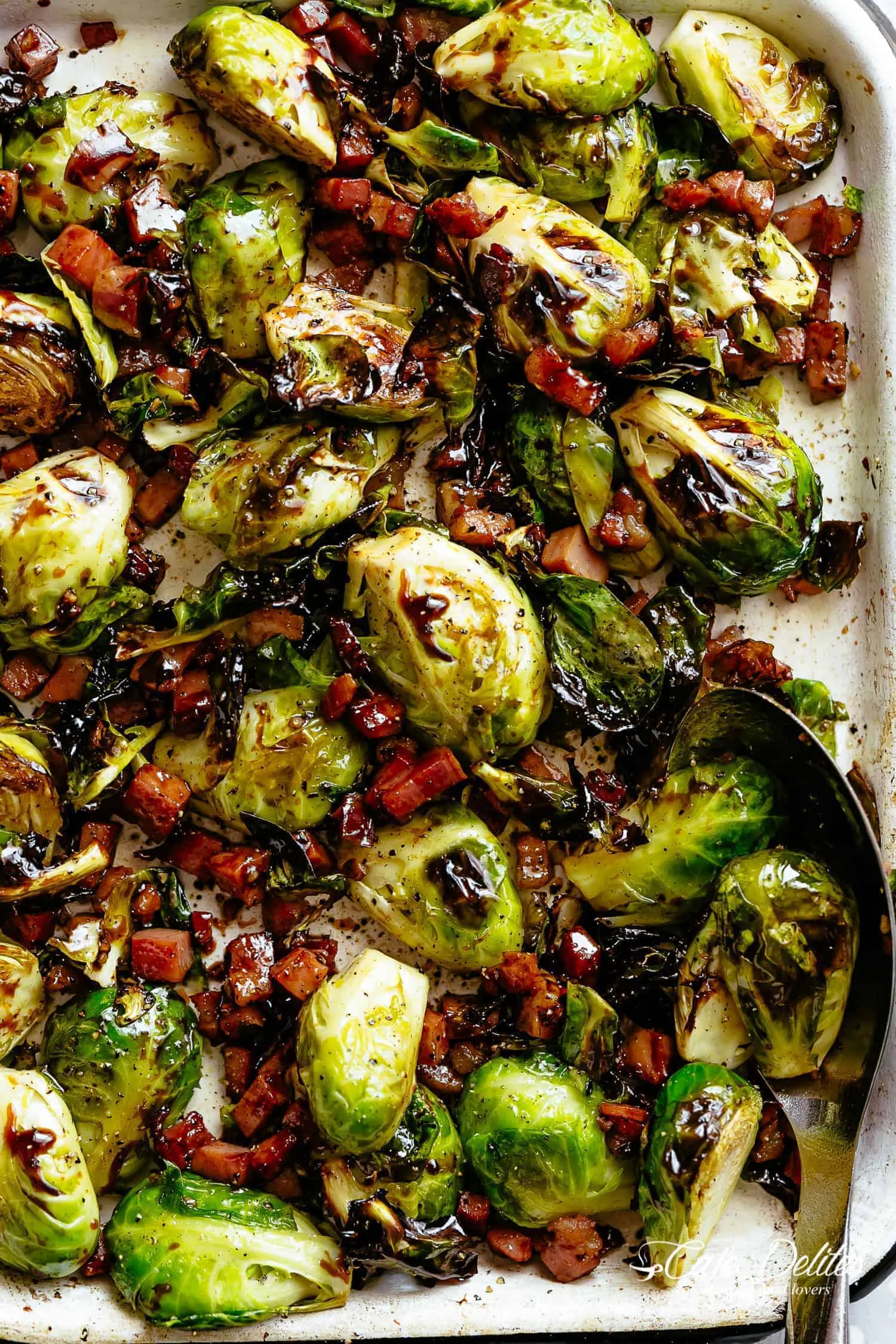 Pan Roasted Brussels Sprouts in Garlic