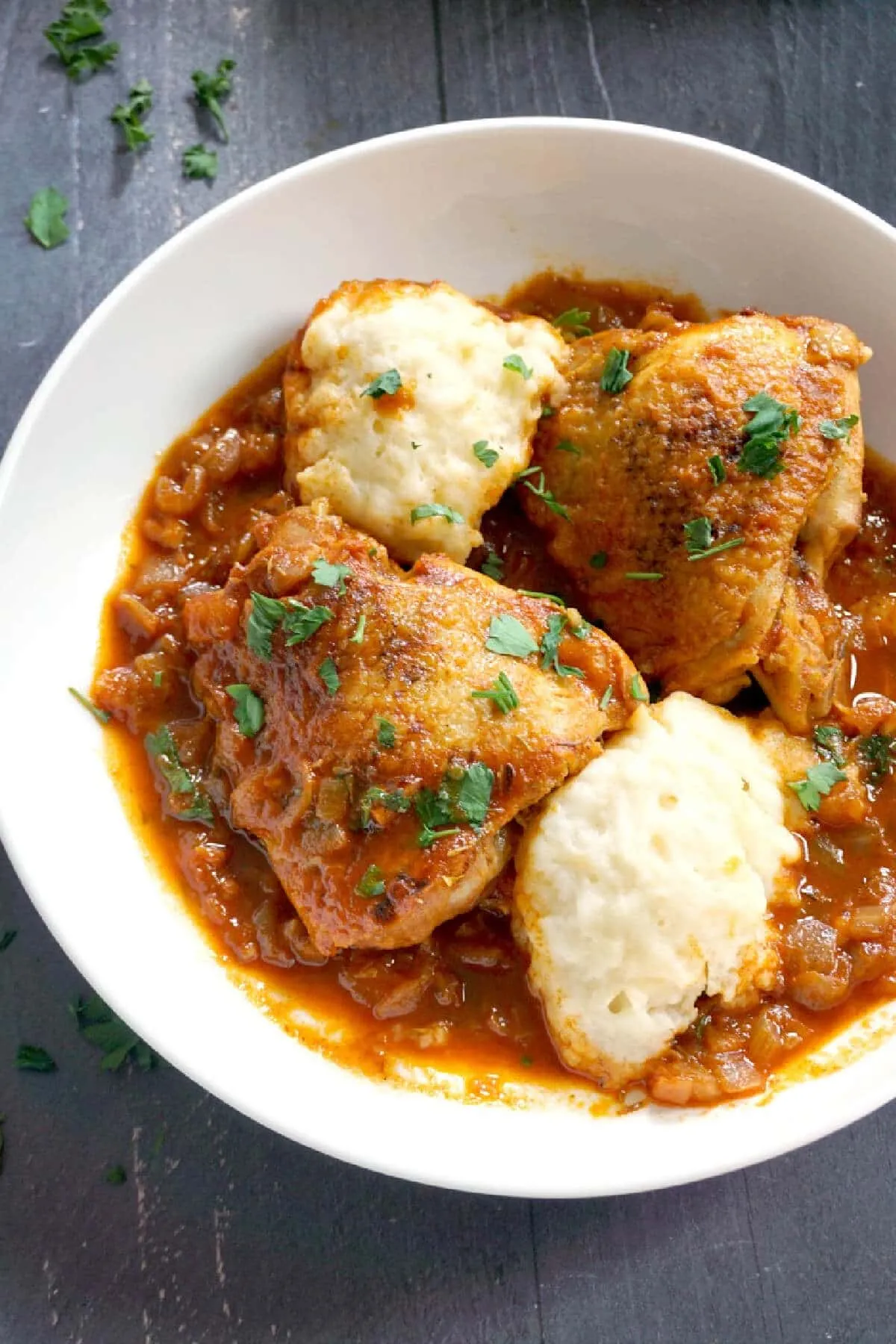 Paprika Chicken with Dumplings