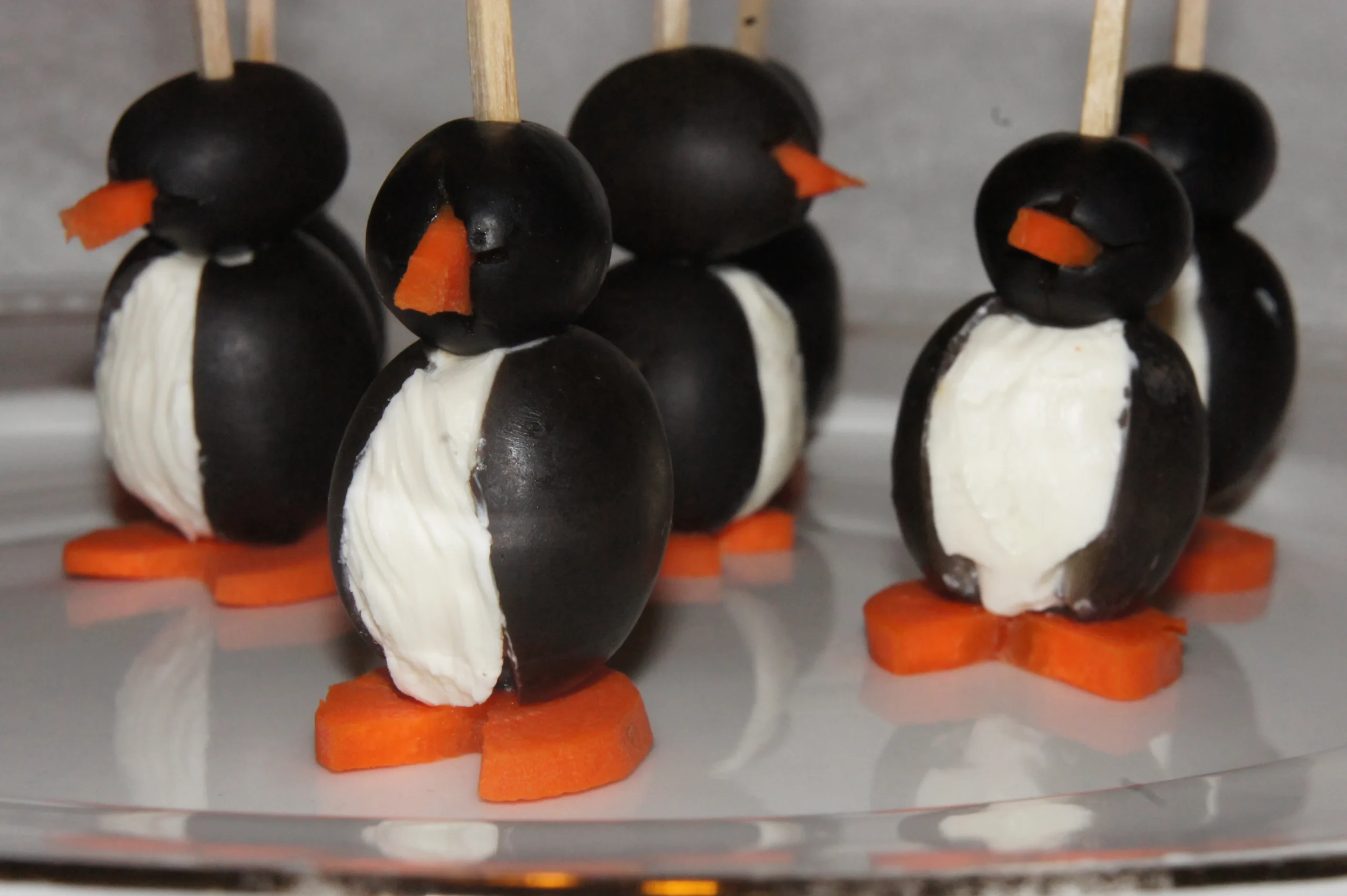 Party Penguins Stuffed with Cream Cheese