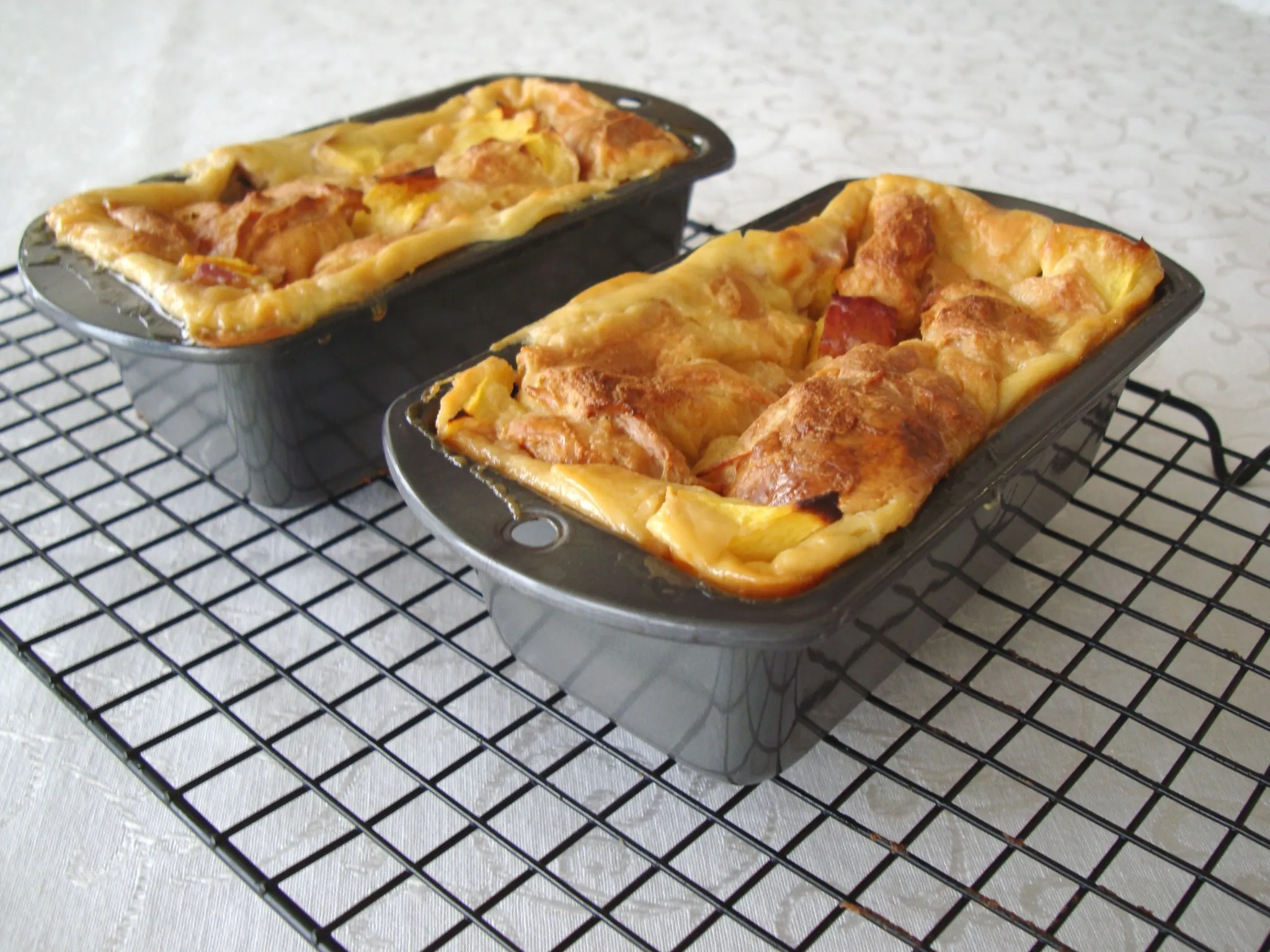 Peach Bread Pudding (Budin de Pan)