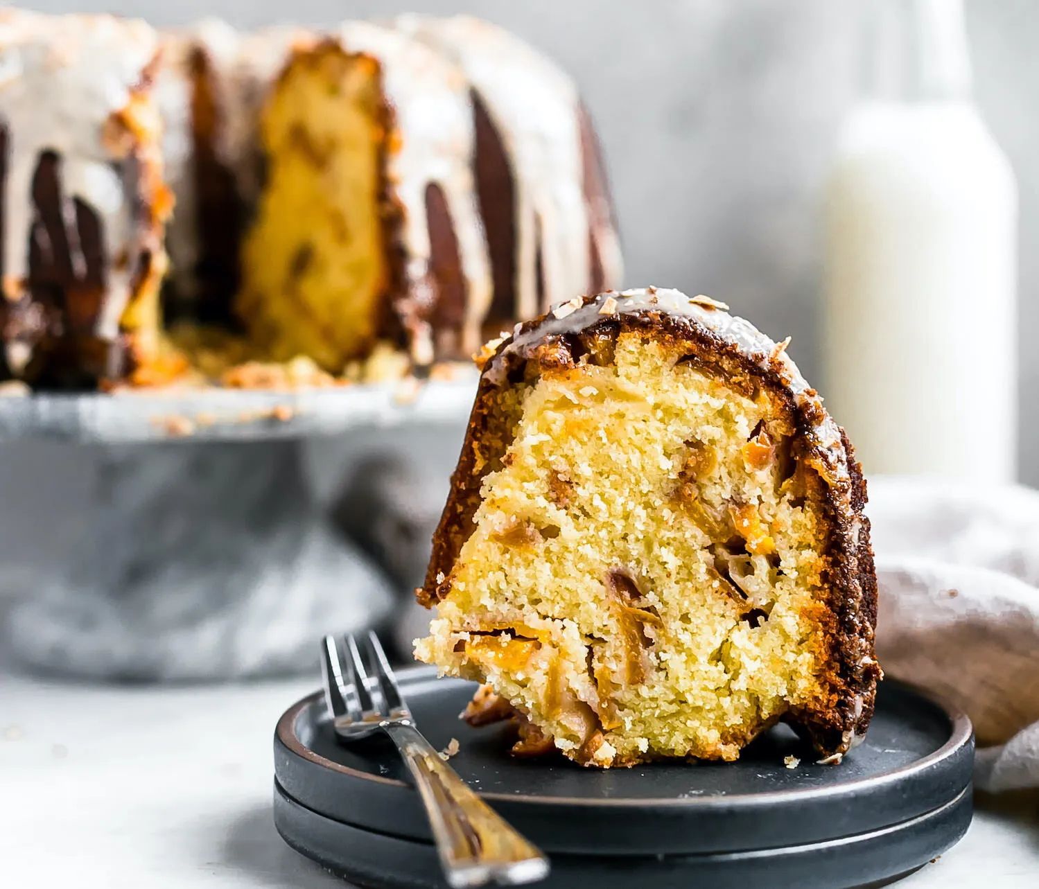 Peach Maple Bundt Cake