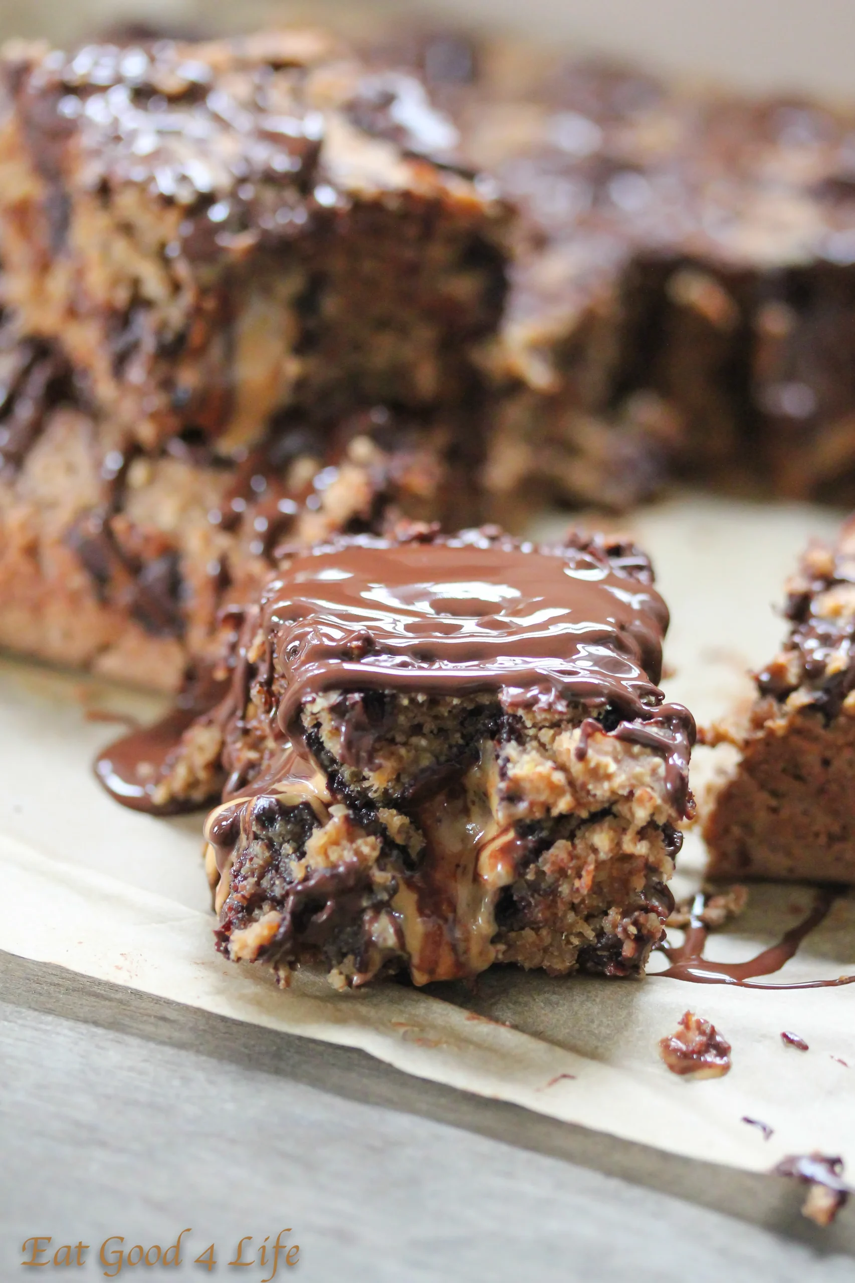 Peanut Butter Blondies with Milk Chocolate Buttercream