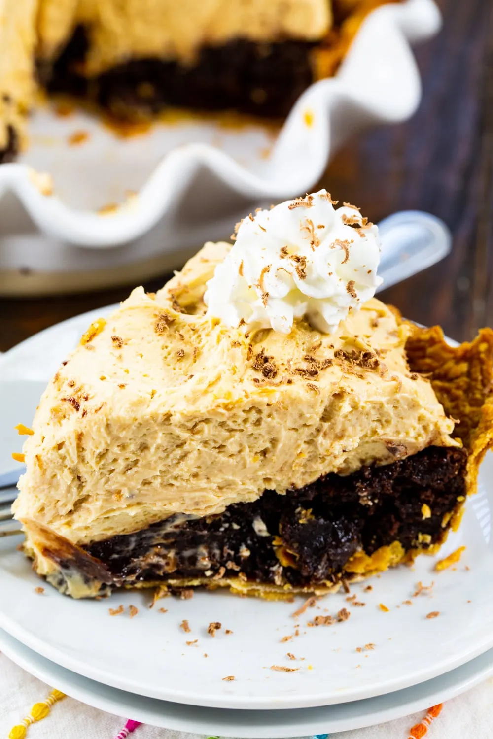 Peanut Butter Brownie Mousse Pie