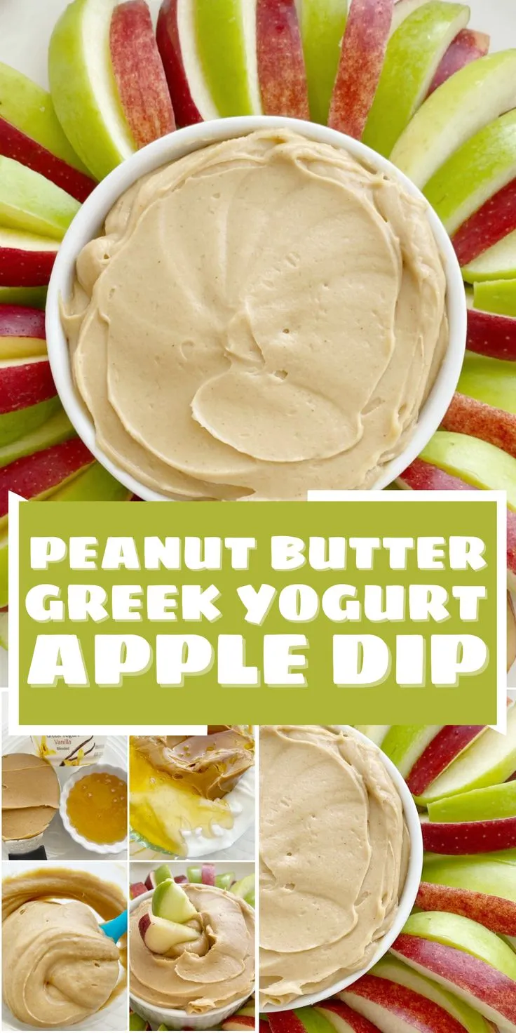 Peanut Butter Greek Yogurt Apple Dip