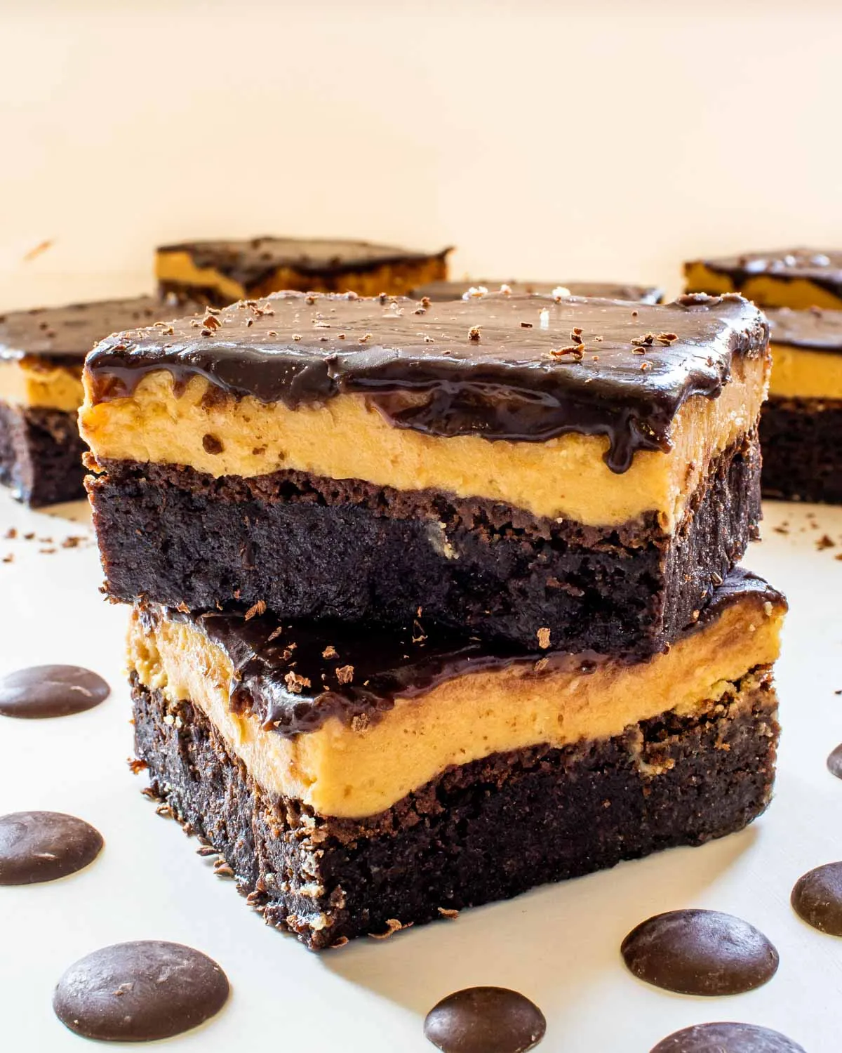 Peanut Butter Layered Brownies