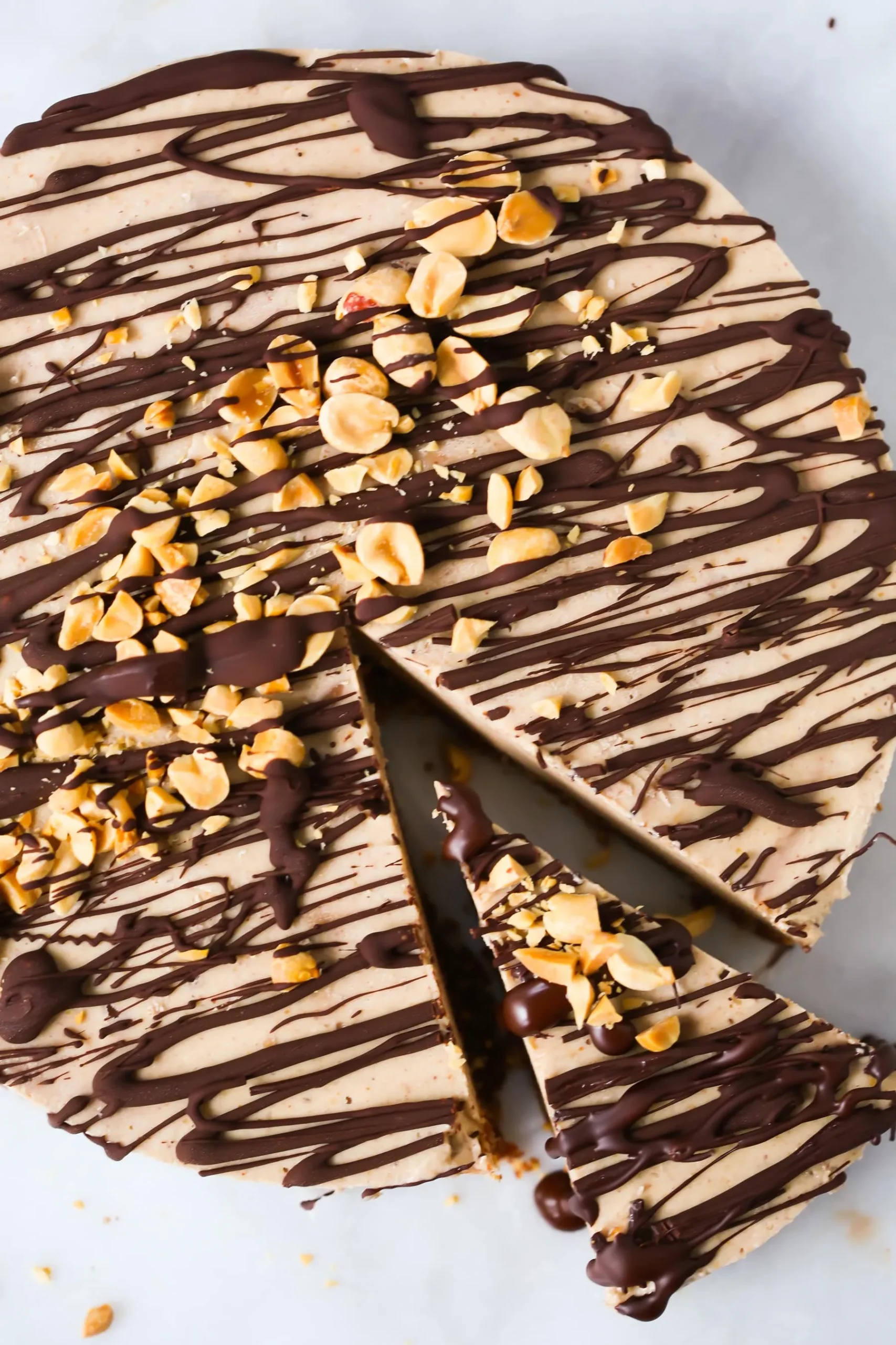 Peanut Butter Pie with a Brownie Crust Gluten Free Dairy Free