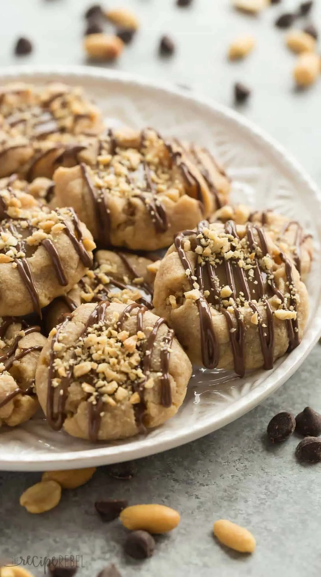 Peanut Butter Toffee Turtle Cookies