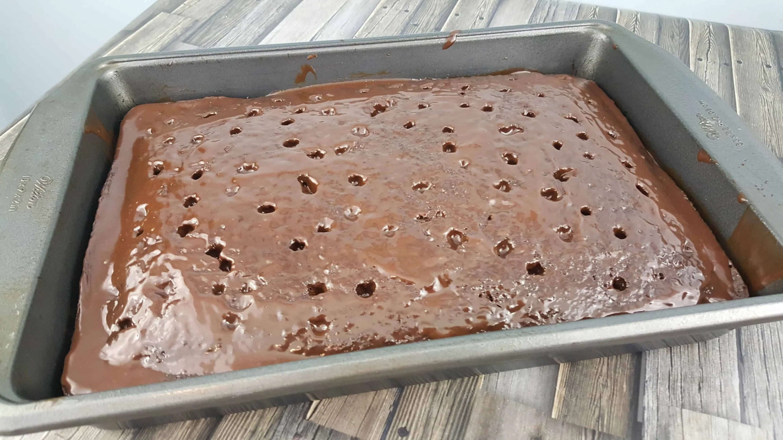 Peanuts Cola Poke Cake