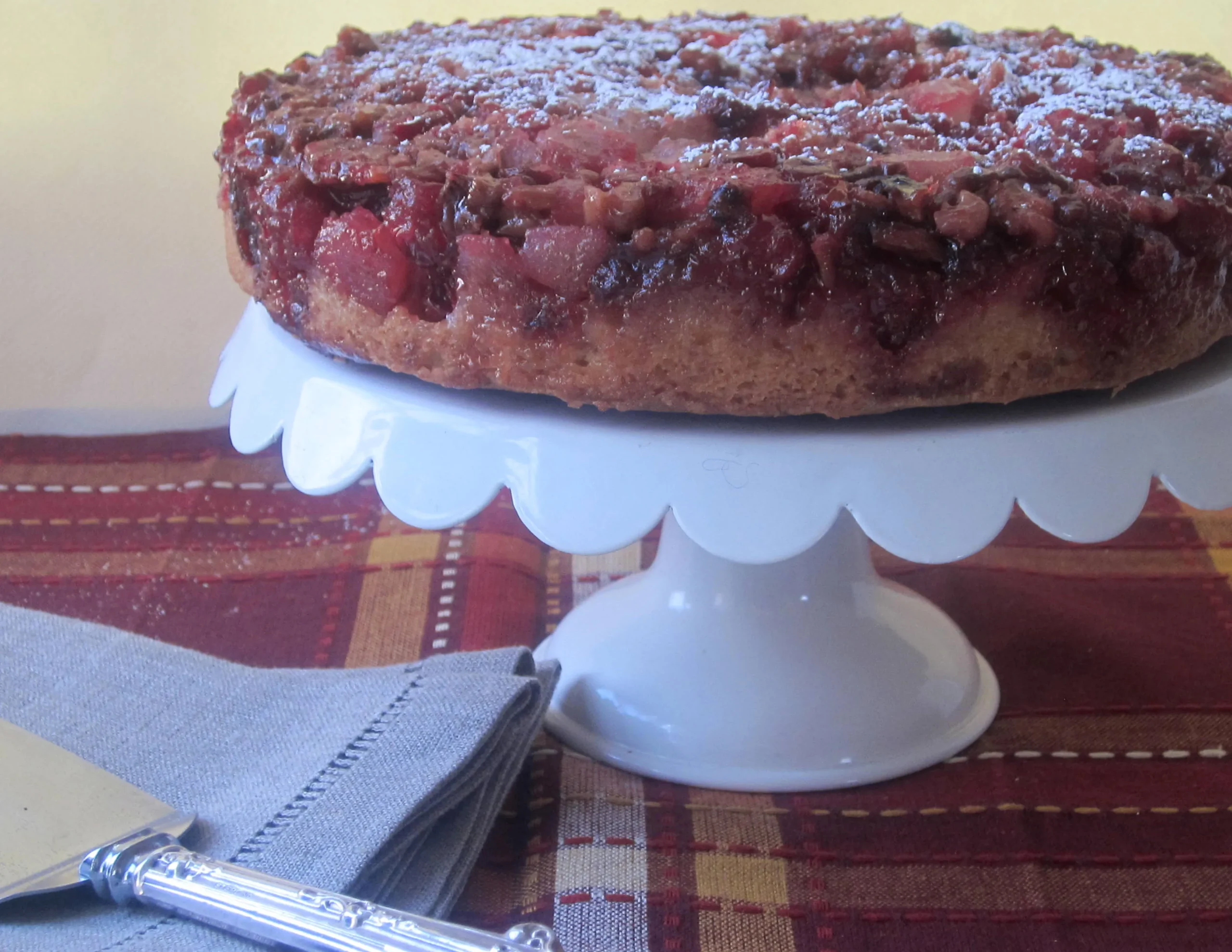 Pear and Cranberry Upside Down Cake