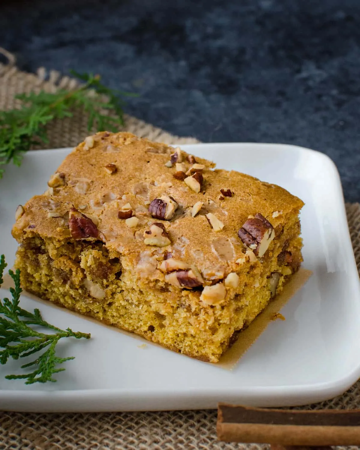 Pecan Brickle Pumpkin Blondies