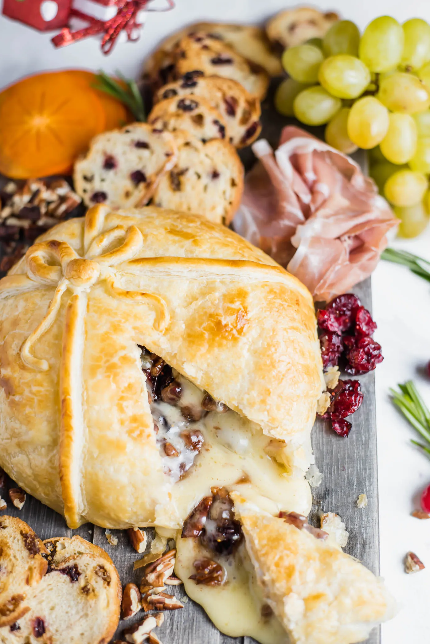 Pecan Cranberry Baked Brie